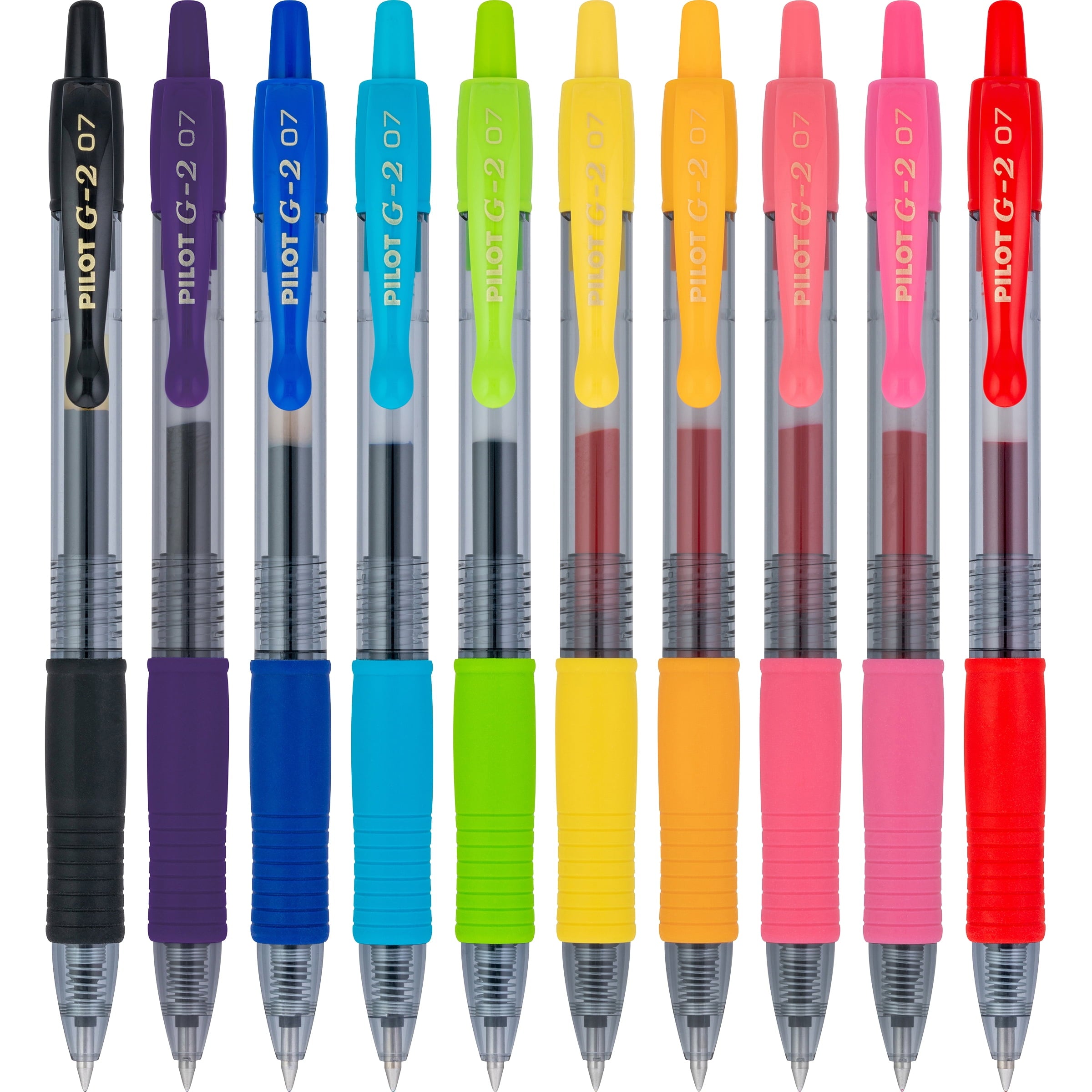 Pilot G2 Premium Retractable Gel Ink Pens, Fine Point, Assorted Ink, 10 Count