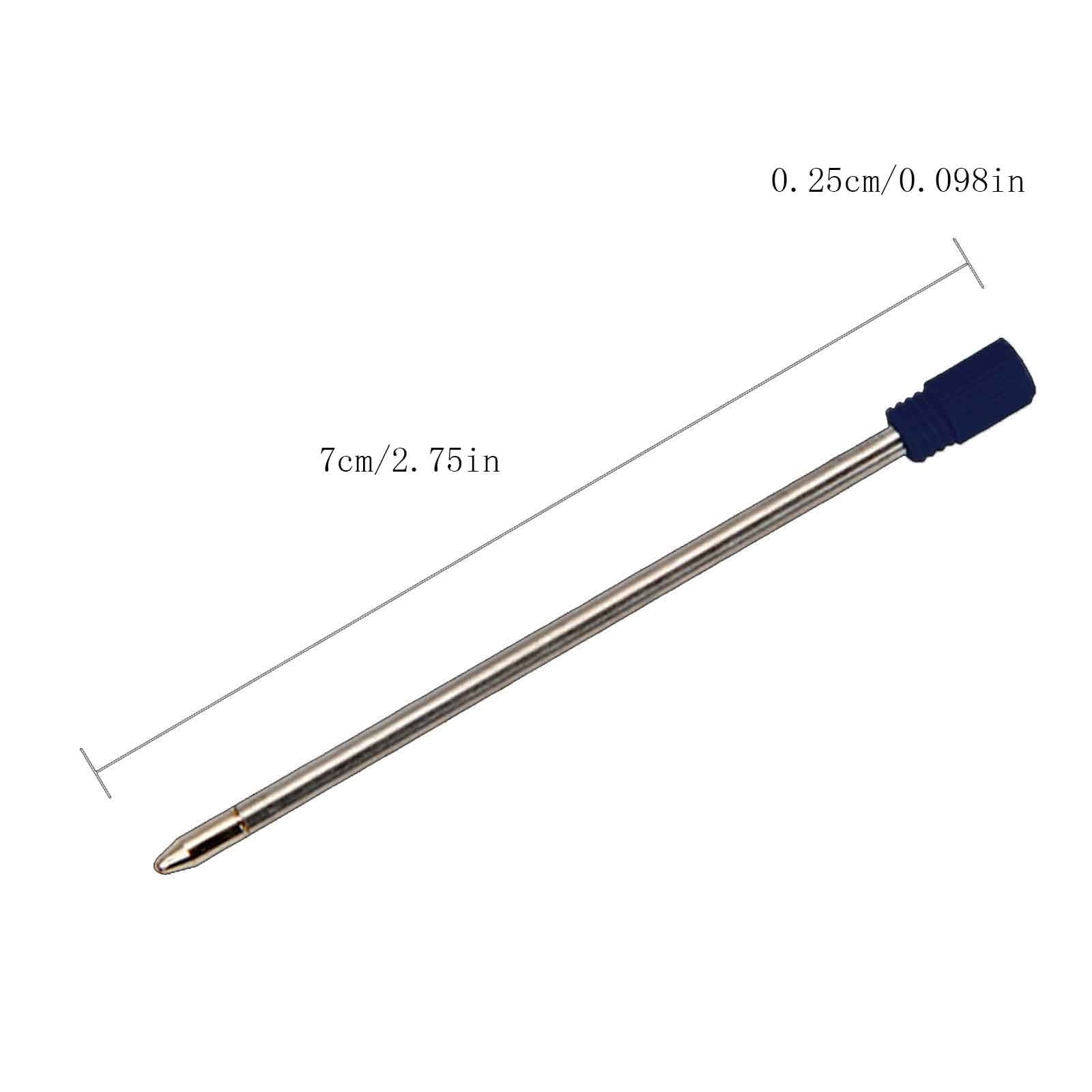 GERsome 10 Pieces Replaceable Ballpoint Pen Refills Metal Pen Ink Refills Smooth Writing 2.75 Inch