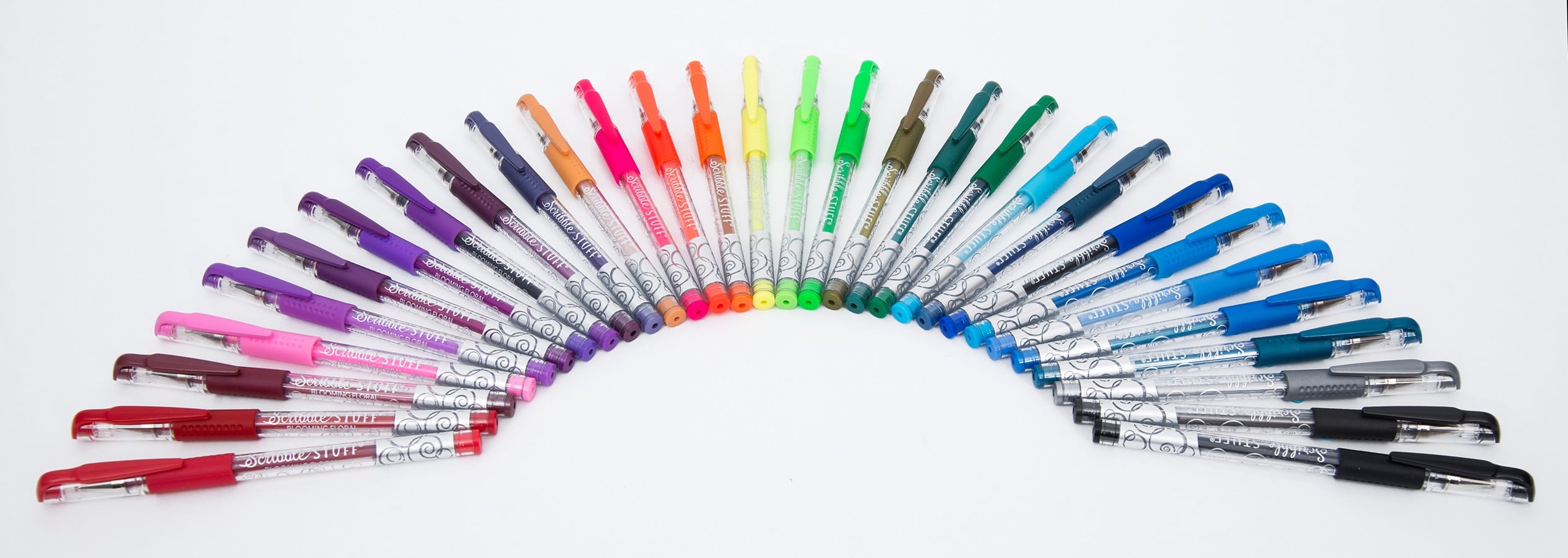 Scribble Stuff 30ct Scented Gel Pens, 30 Unique Colors Scented with Citrus, Florals and Sea Breeze.