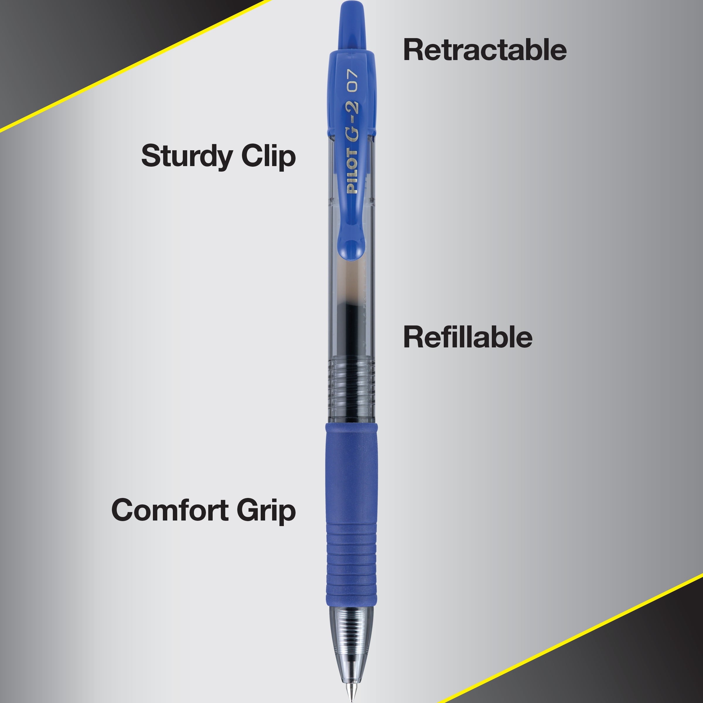 Pilot G2 Premium Retractable Gel Ink Pens Fine Point, Black and Blue Ink, 10 Count