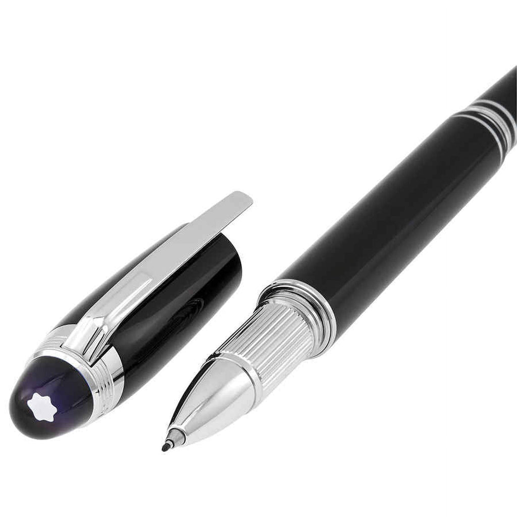 Montblanc Resin and Platinum Coated Pen, Fine, Black Ink