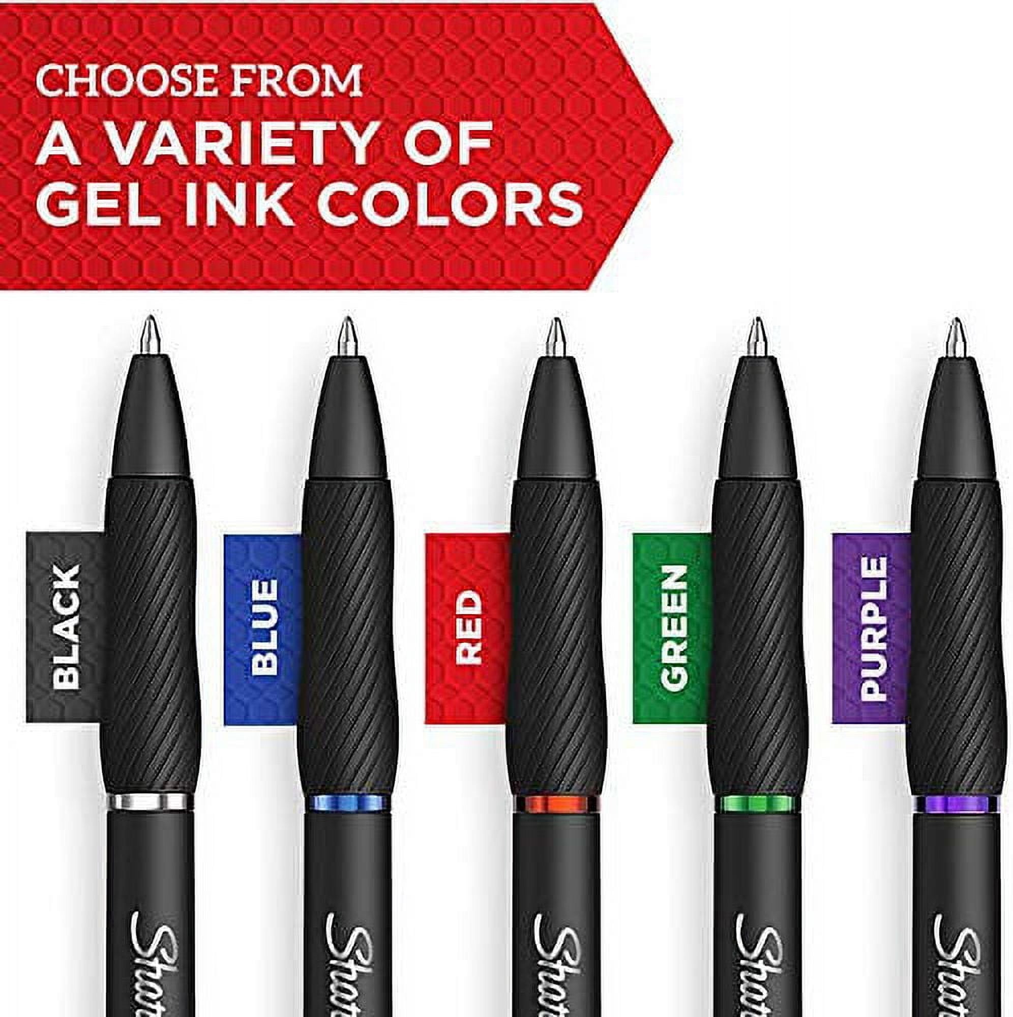 Sharpie S-Gel Pens, Medium Point (0.7mm), Black Ink, 4 Count