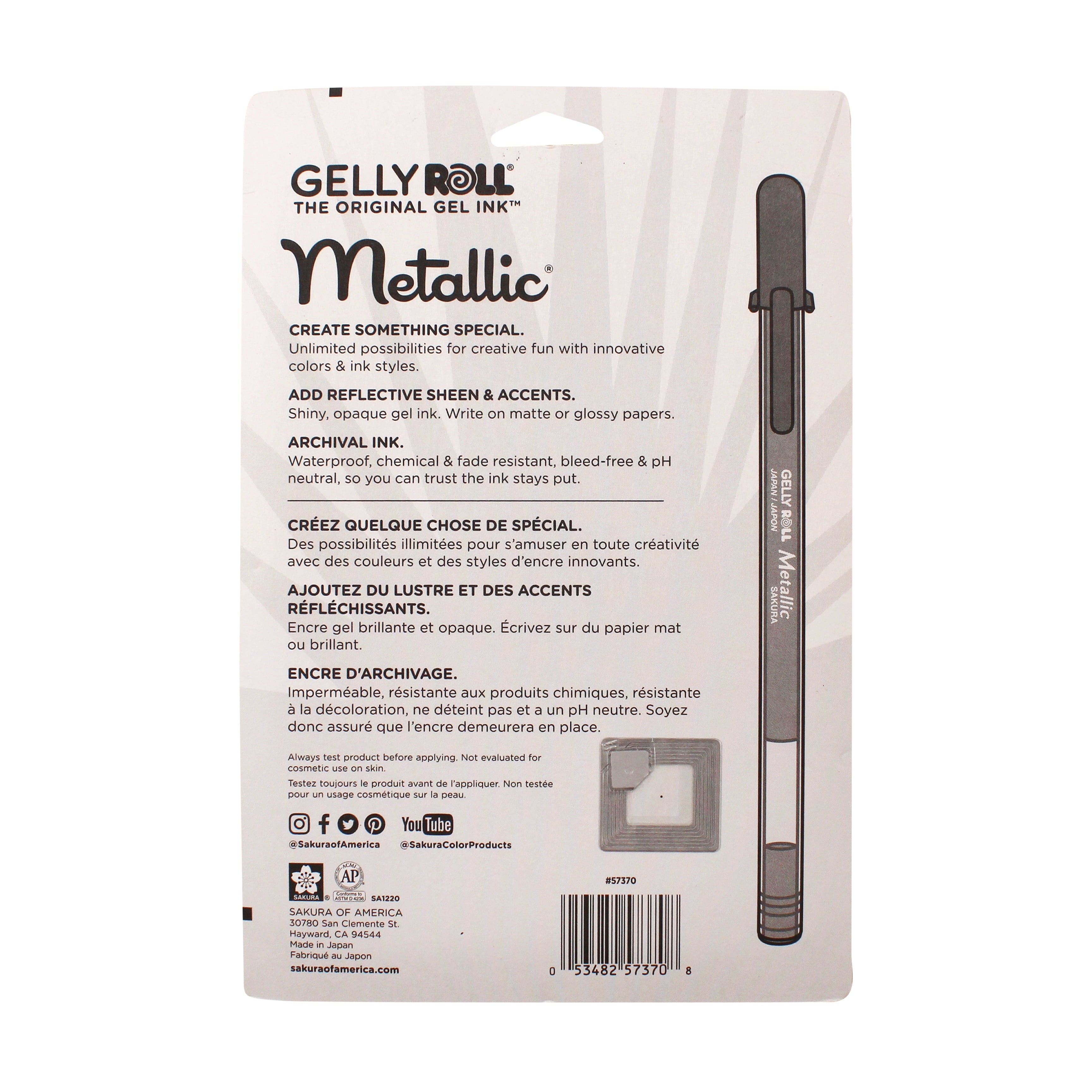 Sakura Gelly Roll Pen Set, 10 Metallic Colored Gel Pens