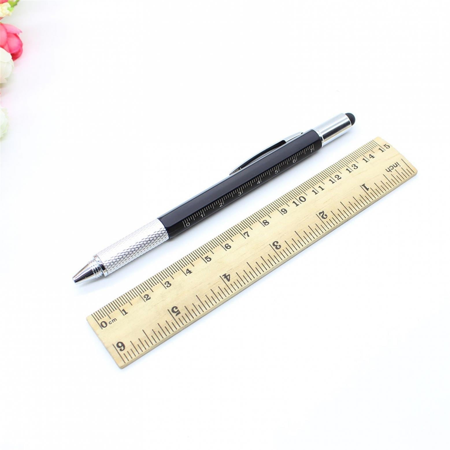 QISIWOLE 6 In 1 Multifunction Pen With Screwdriver Tool, Caliper, Level Scale, Measuring Function, 14.8cm/5.8inch Home, Office & Stationery Ball Point Pen