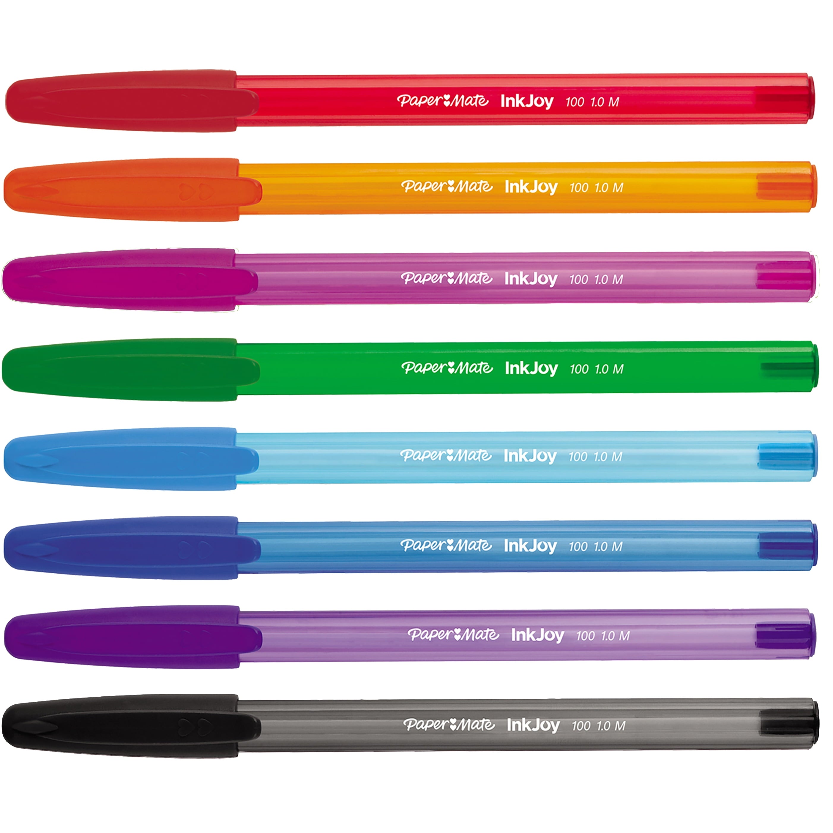 Paper Mate InkJoy 100ST Ballpoint Pens, Medium Point, Assorted, 8 Pack