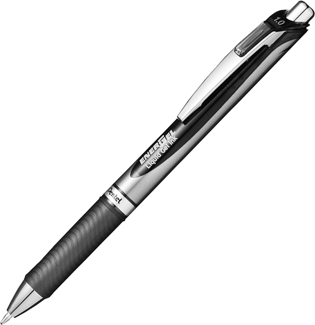 Pentel EnerGel BL80 - Retractable Liquid Gel Ink Pen - 1.0mm - 54% Recycled - Clam Pack Gift Set of 6
