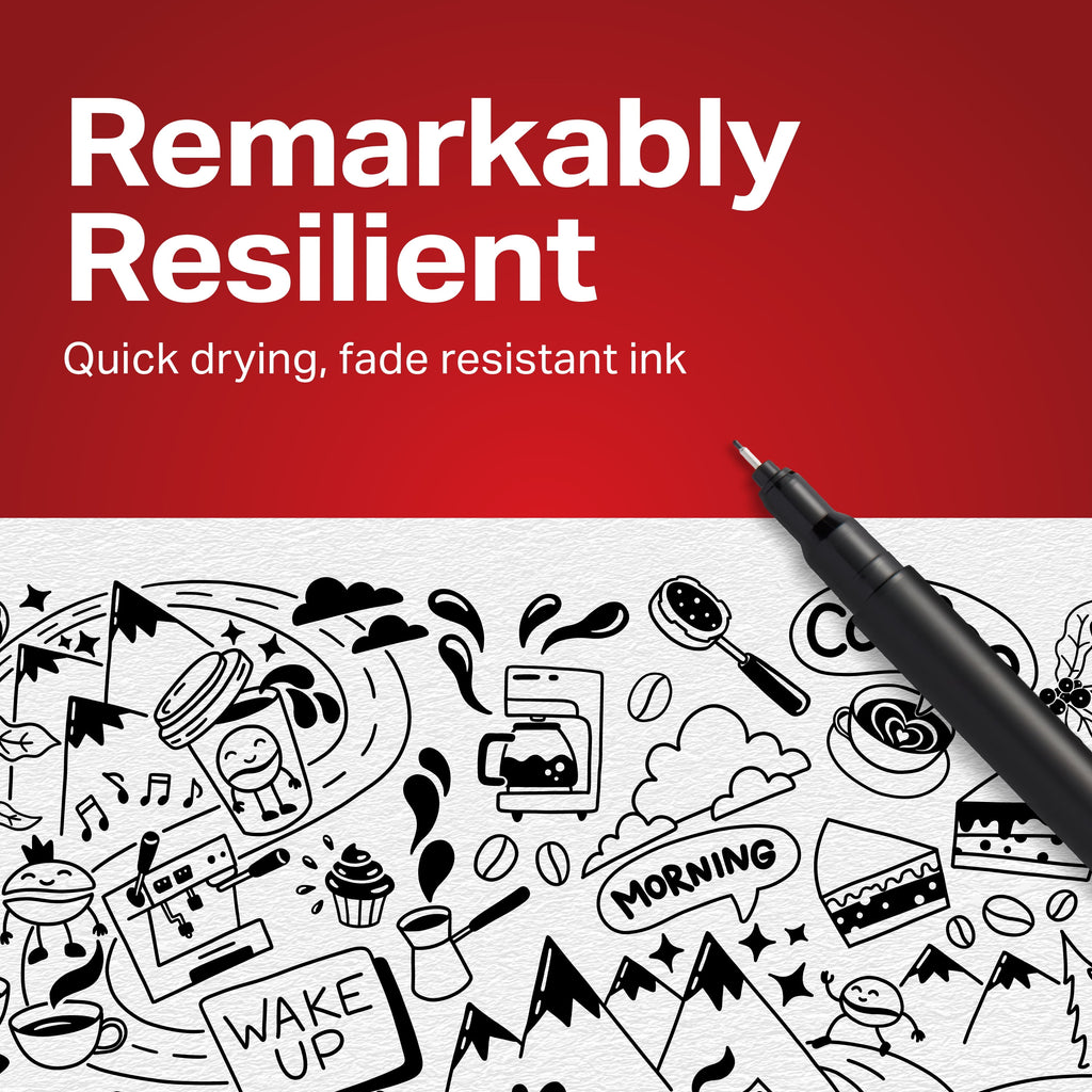 Sharpie Pens, Felt Tip Pens, Fine Point (0.4mm), Black, 2 Count