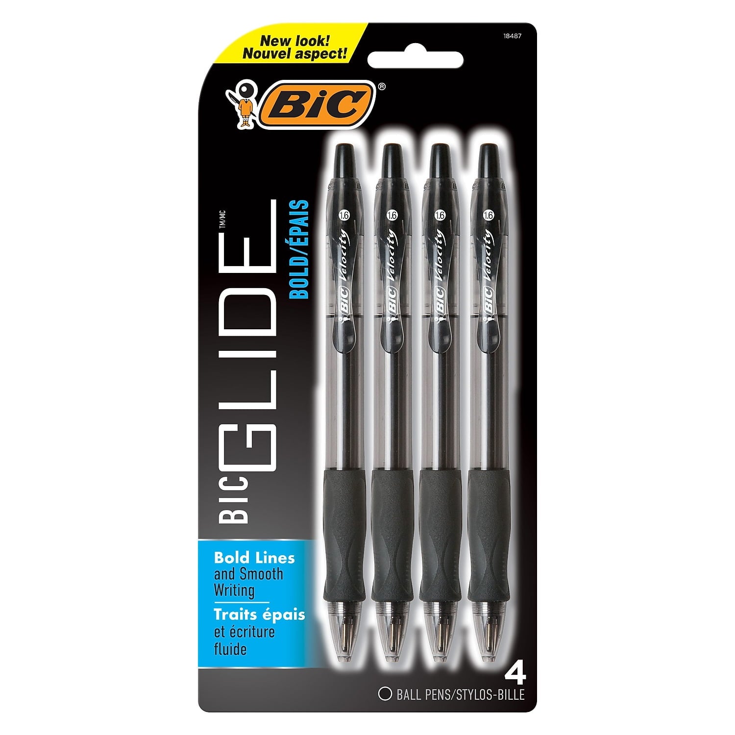 BIC Velocity Retractable Ballpoint Pens Bold Point Black Ink 859025