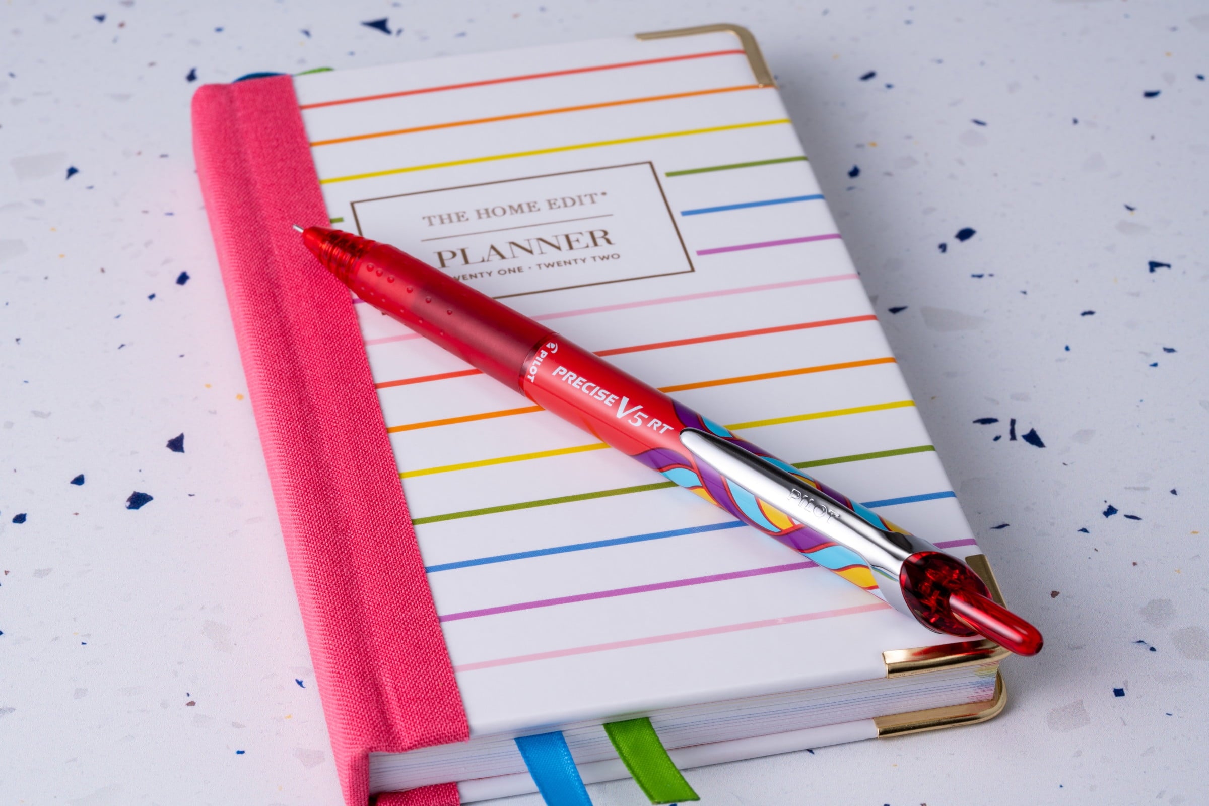 Pilot Precise V5 Retractable Rolling Ball Pens, Extra Fine Point , 0.5 mm, Assorted Ink, 4 Pack