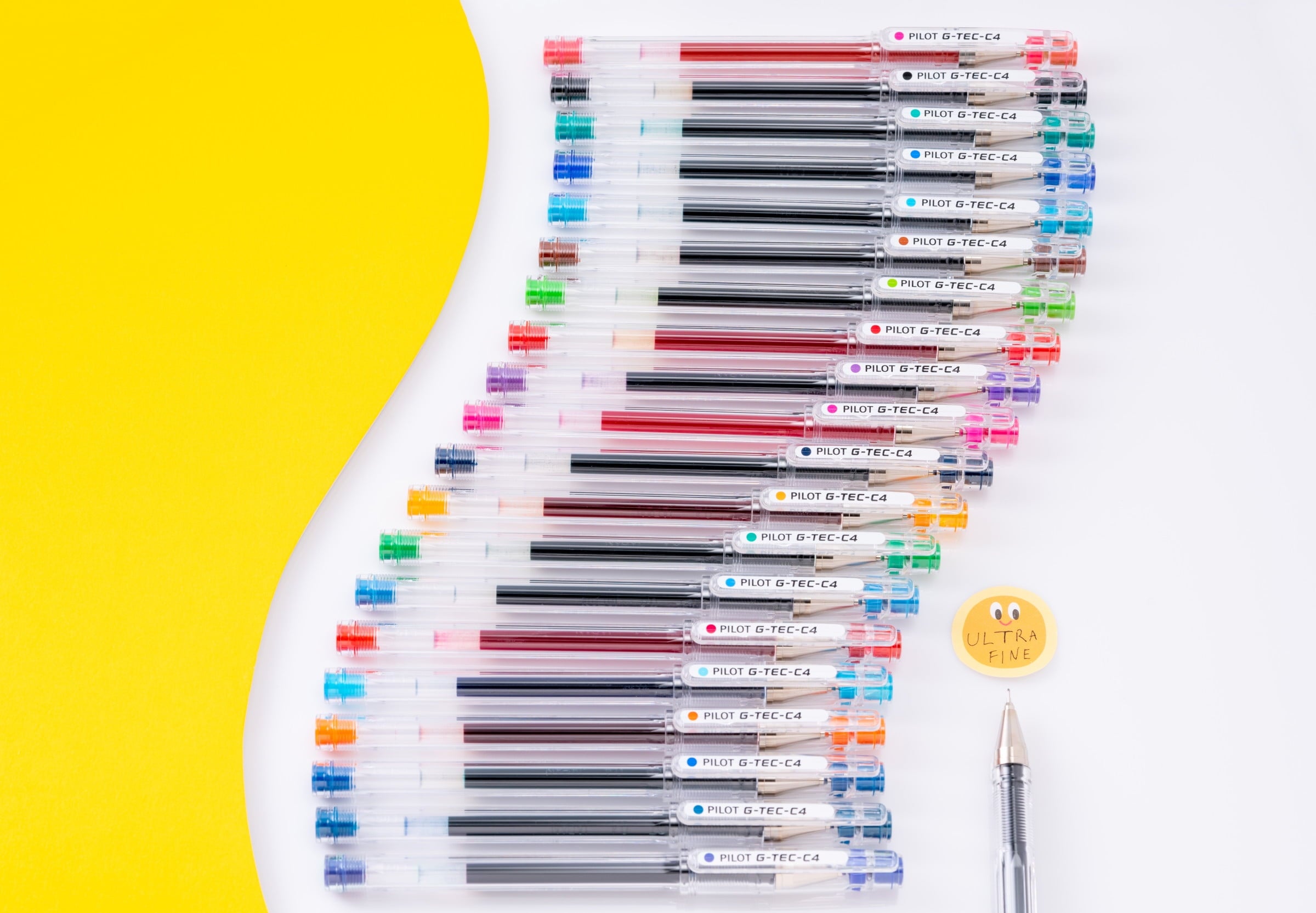 Pilot G-TEC-C Ultra Gel Ink Stick Pen, Assorted Ink, .4mm, 10 Count