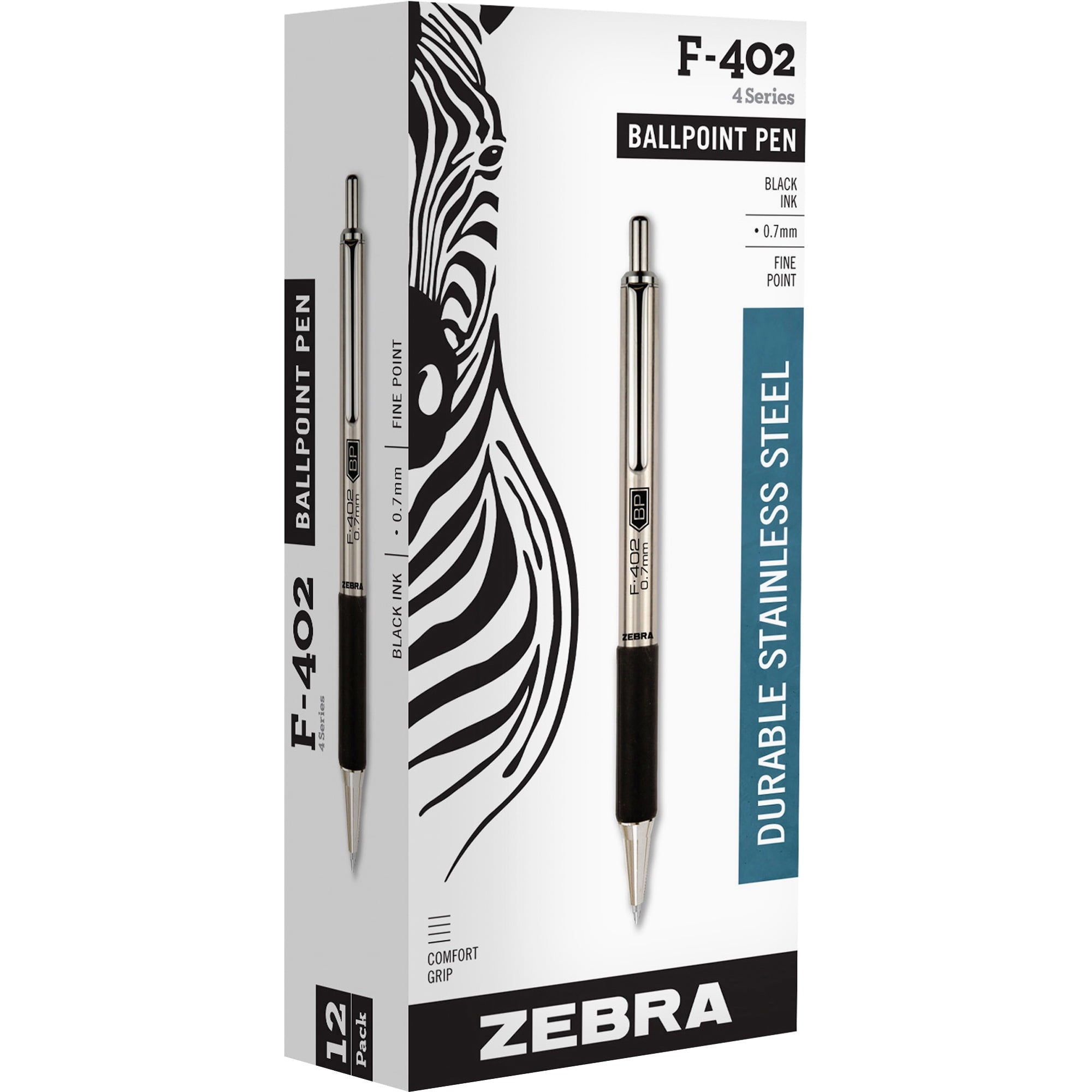 Zebra Pen, ZEB29210, F402 Retractable Ballpoint Pen, 1 Each