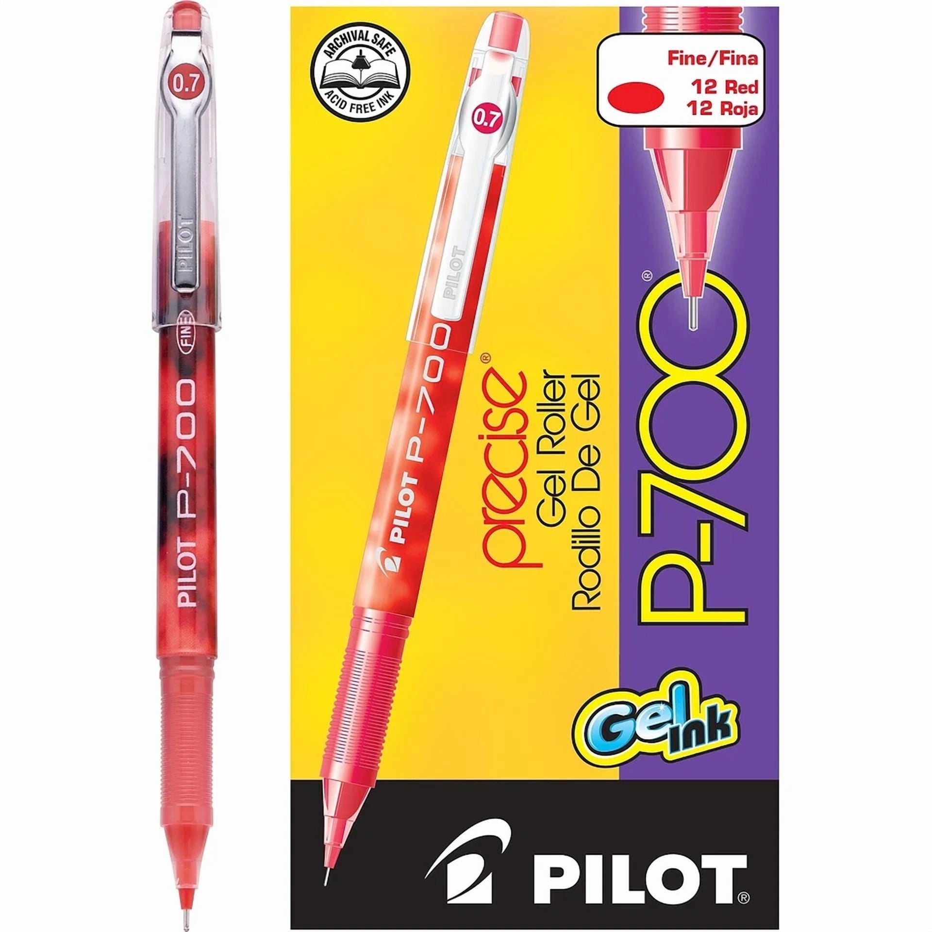 Pilot P-700 Precise Gel Ink Roller Ball Stick Pen Red Ink .7Mm Dozen 38612