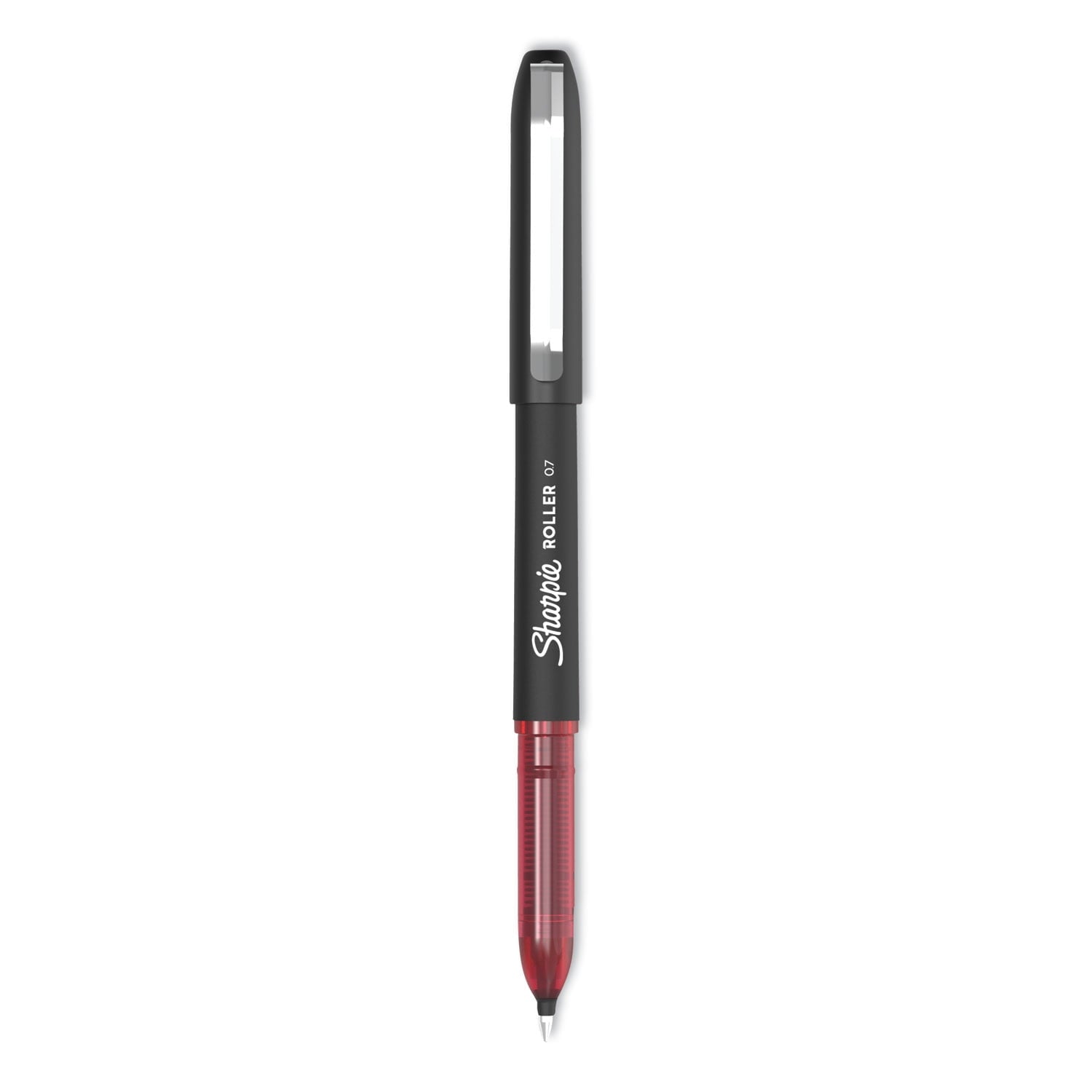 Sharpie Rollerball Pen, Arrow Point (0.7mm) Pen for Bold Lines, Red Ink, 12 Count