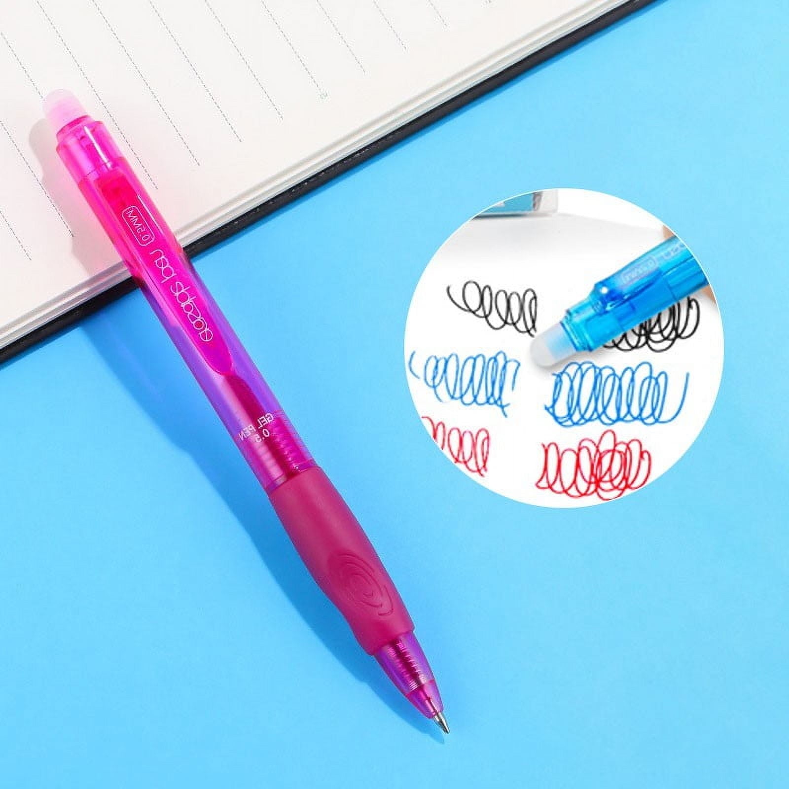Xechzx Erasable Pens Clearance!12 Pack Retractable Erasable Gel Pens Clicker Fine Point 0.7Mm, Make Mistakes Disappear Comfort Grip for Drawing Writing Planner,12 Assorted Colors
