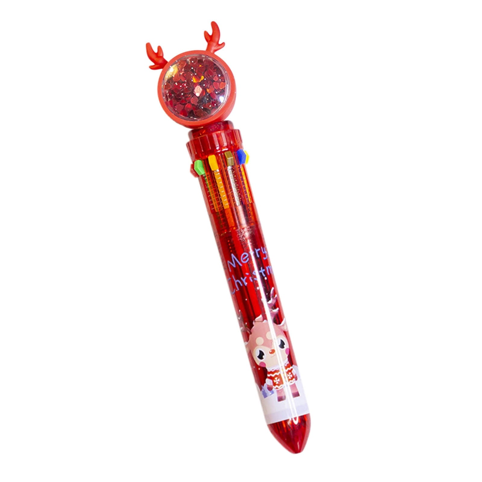Fridja 0.5mm 10-Color Ballpoint Pen, Retractable Ballpoint Pens For Office School Students Kids Gift 10ml