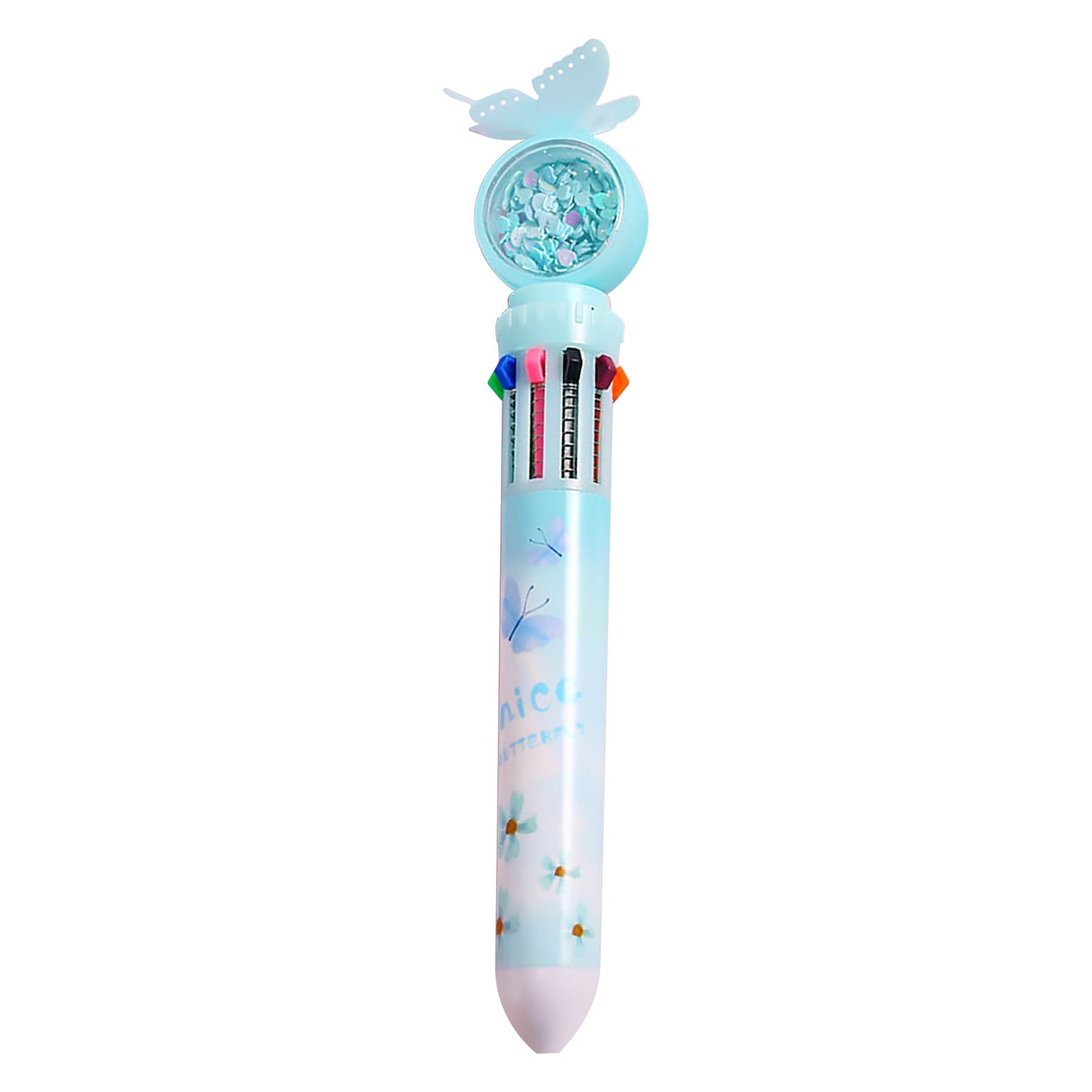 Fridja 0.5mm 10-Color Ballpoint Pen, Retractable Ballpoint Pens For Office School Students Kids Gift 10ml