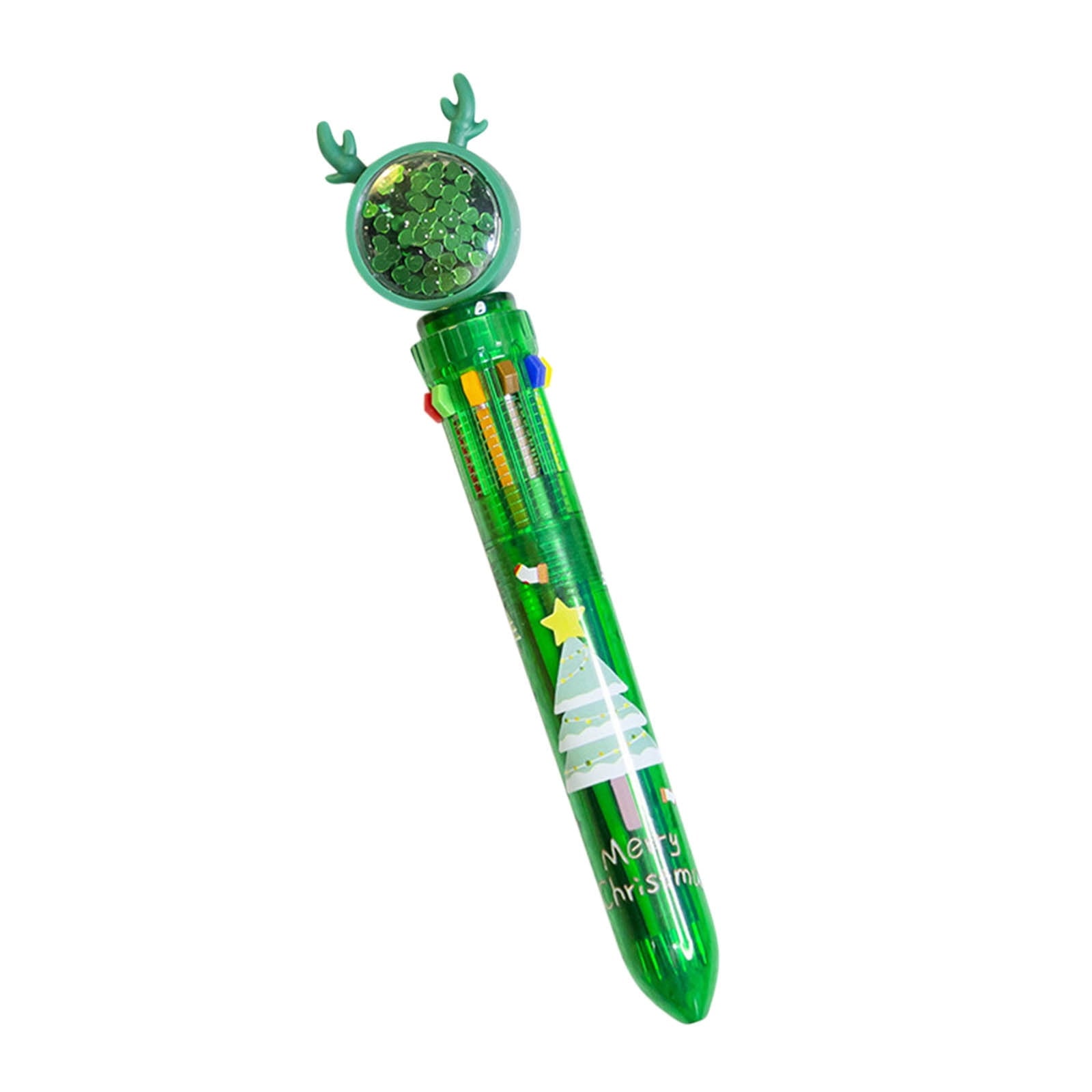 Fridja 0.5mm 10-Color Ballpoint Pen, Retractable Ballpoint Pens For Office School Students Kids Gift 10ml