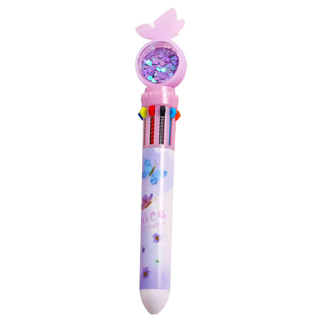 Fridja 0.5mm 10-Color Ballpoint Pen, Retractable Ballpoint Pens For Office School Students Kids Gift 10ml