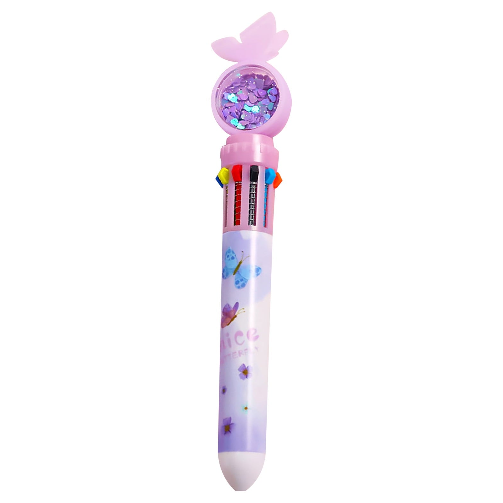 Fridja 0.5mm 10-Color Ballpoint Pen, Retractable Ballpoint Pens For Office School Students Kids Gift 10ml