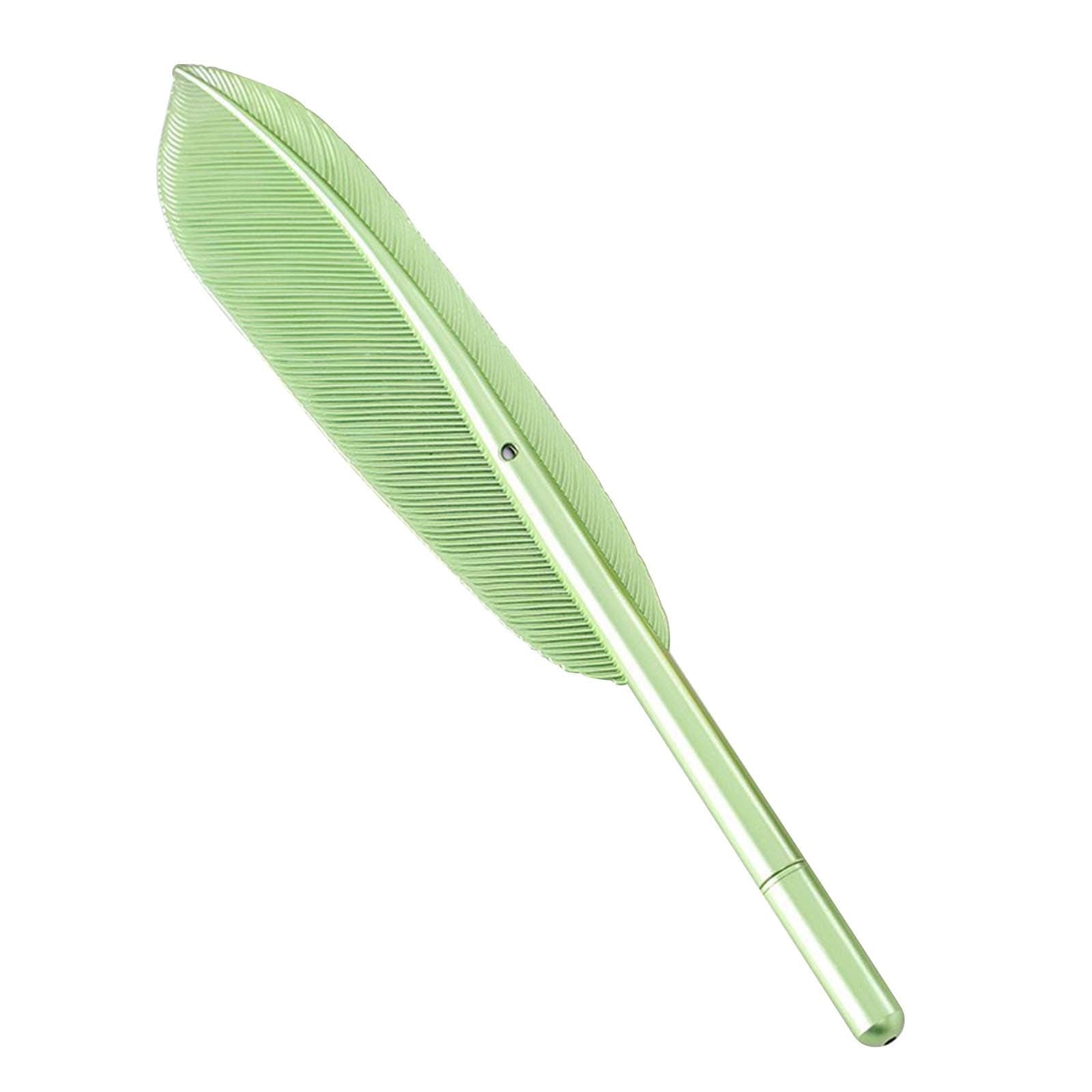 PureCasa Retro Colorful Feather Design Ballpoint Gel Pen, Vintage Creative Gel Ink Pens Gifts for Birthday & Holiday, Black Ink, 1PC, 1ml, Blue