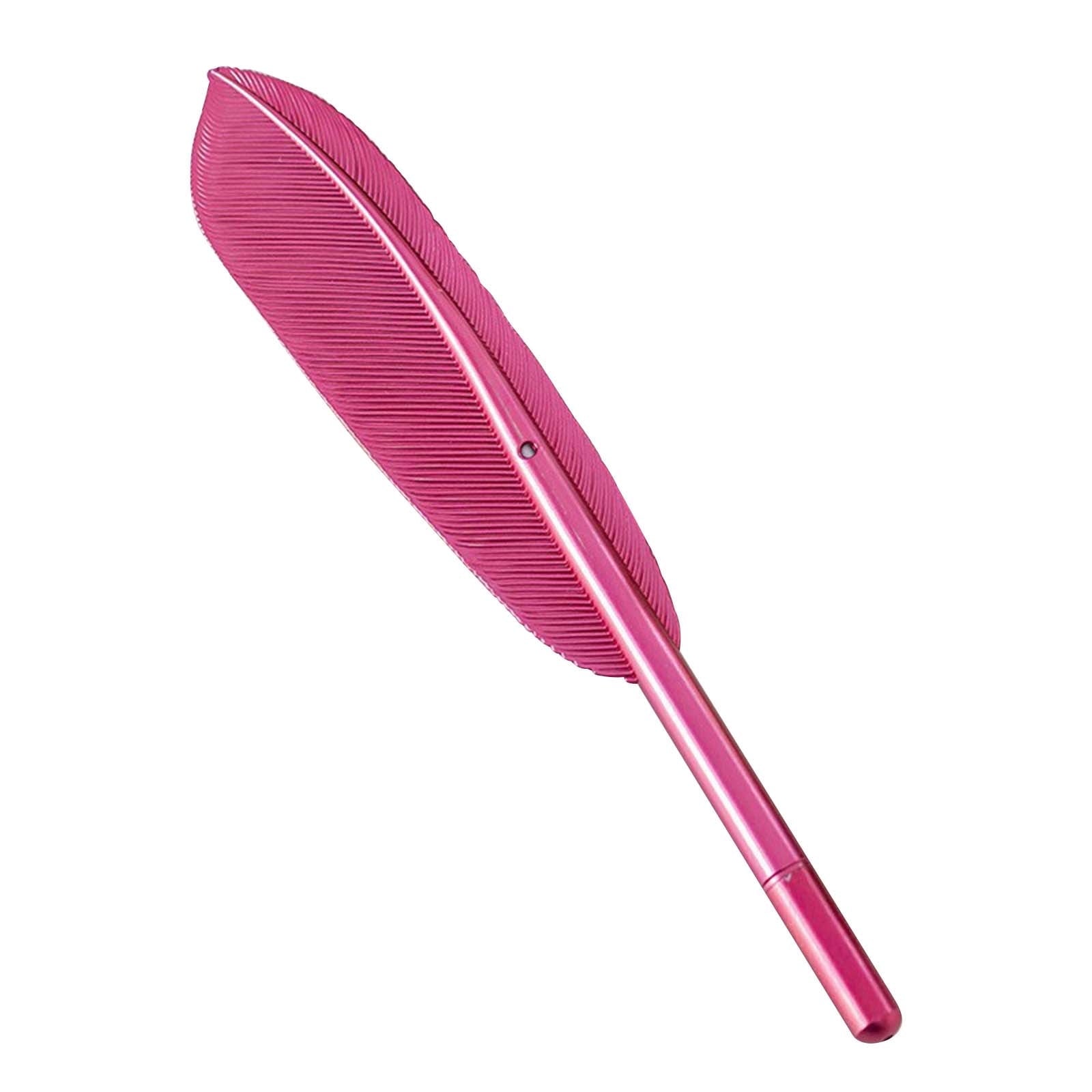 PureCasa Retro Colorful Feather Design Ballpoint Gel Pen, Vintage Creative Gel Ink Pens Gifts for Birthday & Holiday, Black Ink, 1PC, 1ml, Blue