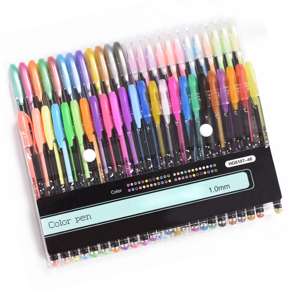 Jetcloudlive Metallic Pastel, Glitter, Neon 48 Gel Pens Set