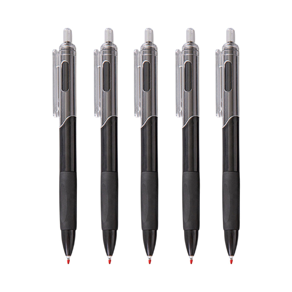 Mauxuk Premium Gel Pens 5-Pack - 0.5mm Fine Point Smooth Writing Pens, Non-Slip Grip, Long-Lasting Black Ink, Ideal Gift for Professionals (0.13 lb)