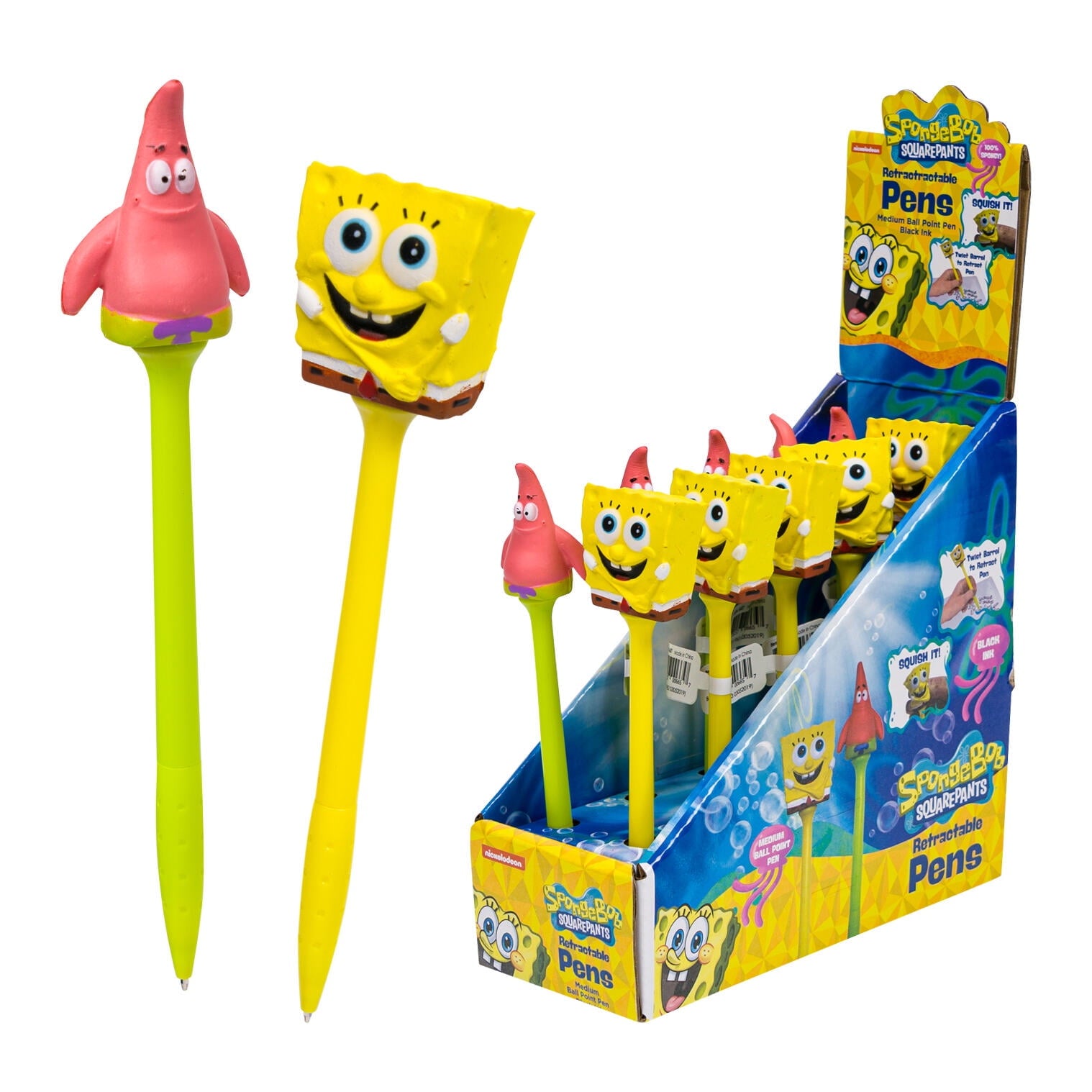 SpongeBob SquarePants Pens, Multi colour Ink, 2 Count