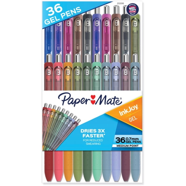 Paper Mate InkJoy Gel Pens, Medium Point (0.7 mm), Assorted, 36 Count
