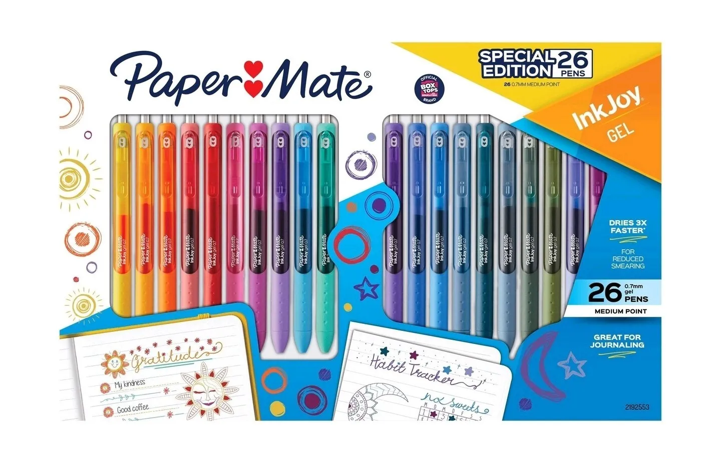 Paper Mate Inkjoy 0.7mm Gel Pens, Medium Point, Assorted, 26 Count