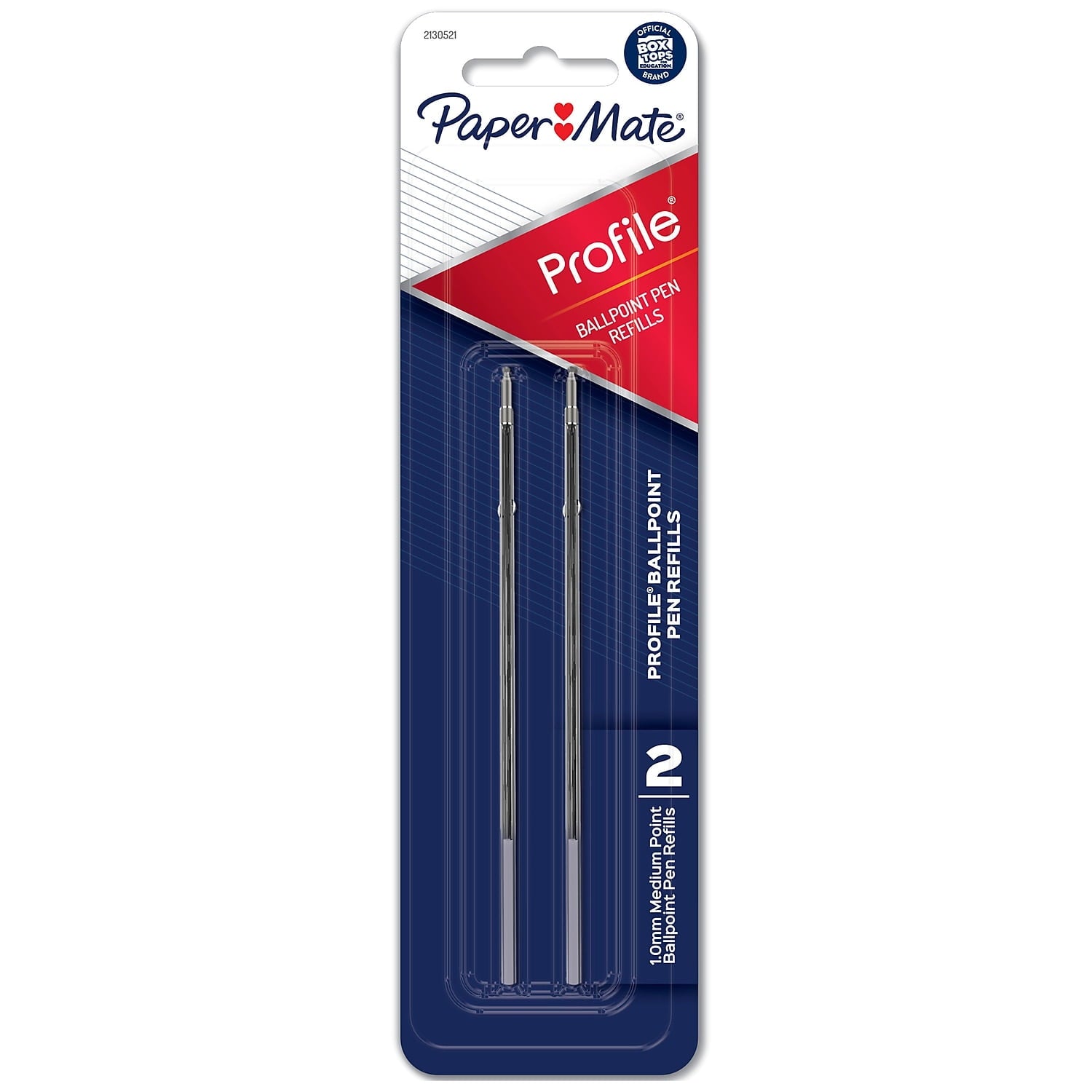 Paper Mate Profile Ballpoint Pen Refill Medium Point Black Ink 2/Pack (2130521)