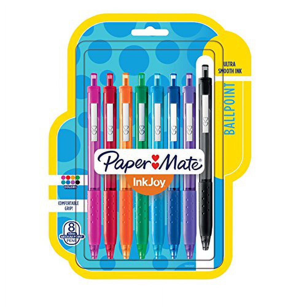 Paper Mate InkJoy 300RT Retractable Ballpoint Pens, Medium Point, Assorted Colors, 8 Count