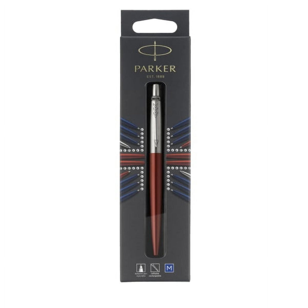 Parker Jotter Kensington Red CT Retractable Ballpoint Pen Medium Point Blue Ink (1953241)
