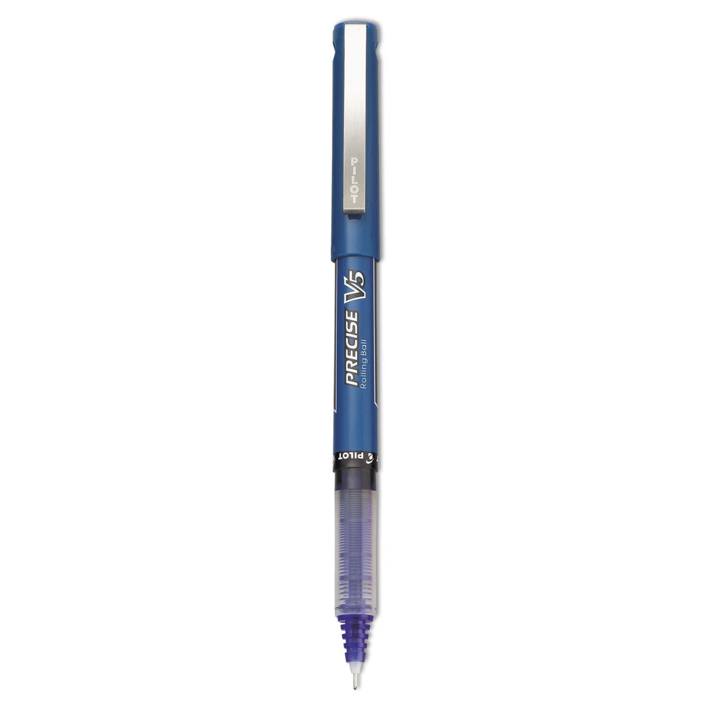 Pilot Precise V5 Roller Ball Stick Pen Precision Point Blue Ink .5Mm Dozen 35335