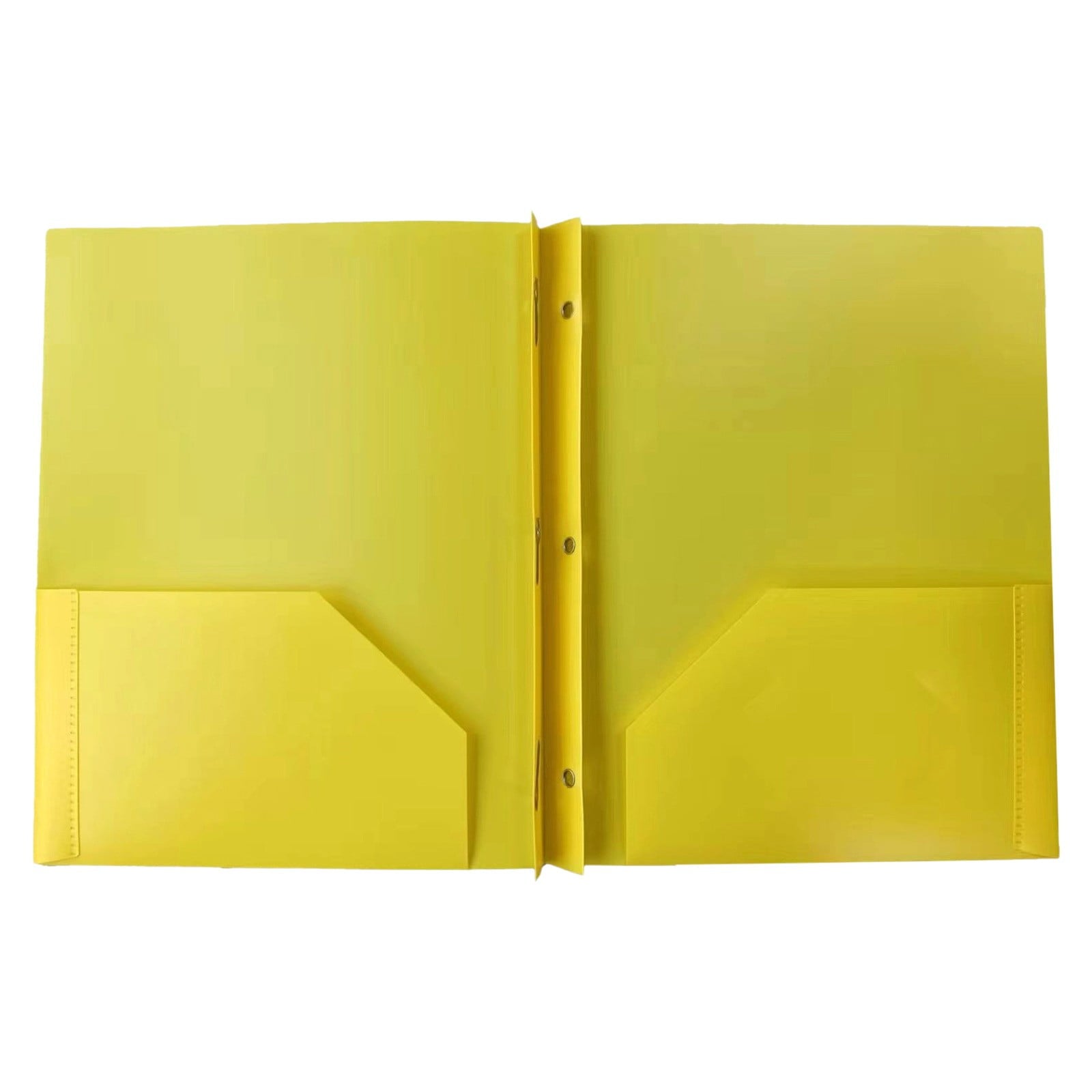 Heavy Duty Colored 2 Pocket Plastic Folders, Two Pocket Plastic Folders with Pockets for School, and Business Card Slot, Home, and Work (Black) 9.45x11.42"