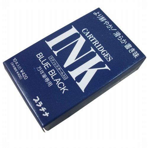 Platinum Blue Black Fountain Pen Ink Cartridges 10 per box