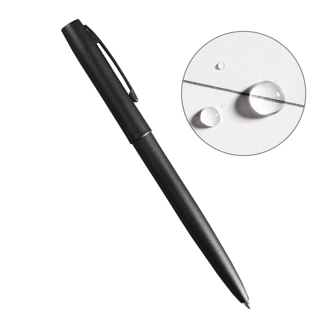 Rite in the Rain Weatherproof Black Metal Clicker Pen - Black Ink (No. 97)