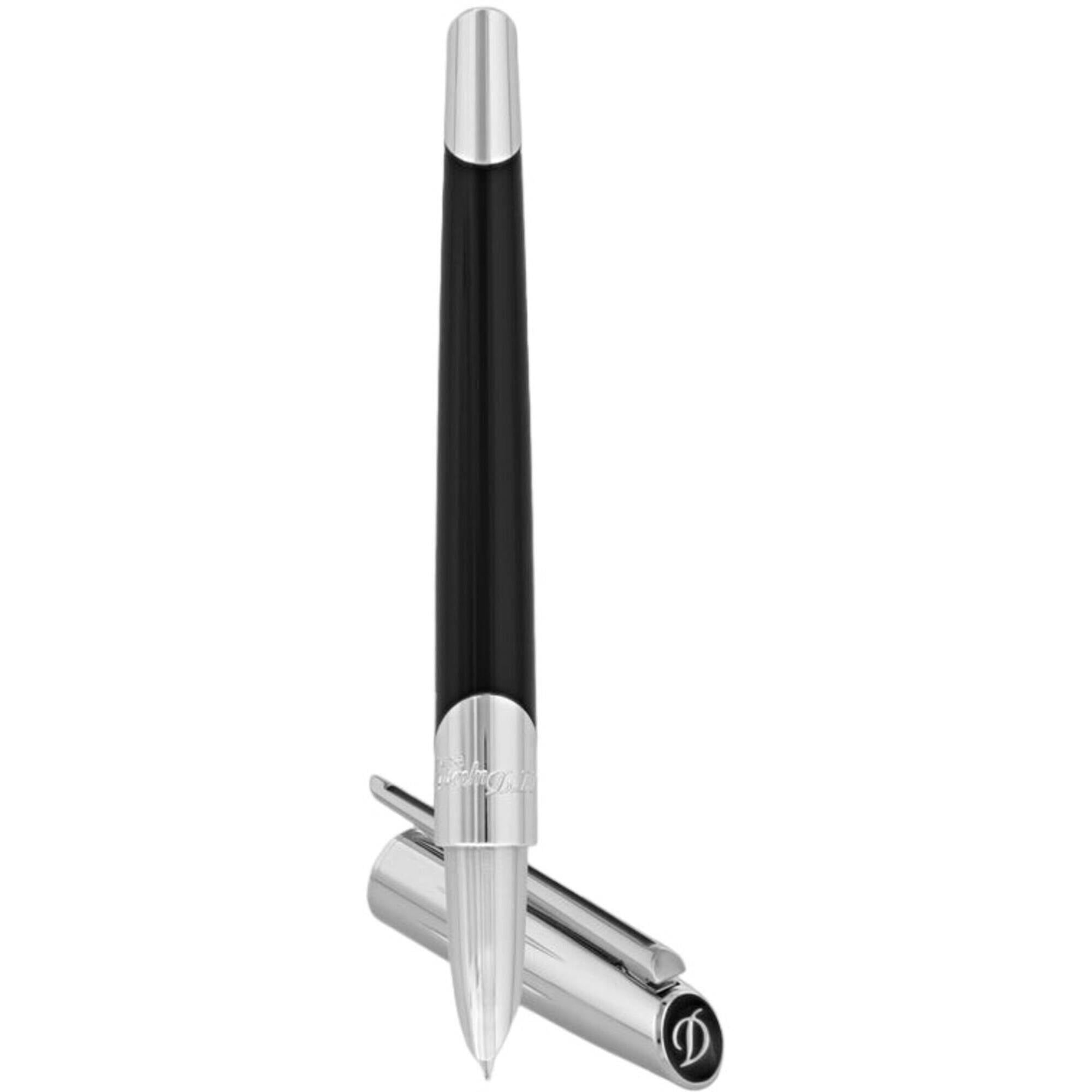 S.T. Dupont DP400706 Defi Millenium Black and Chrome Fountain Pen