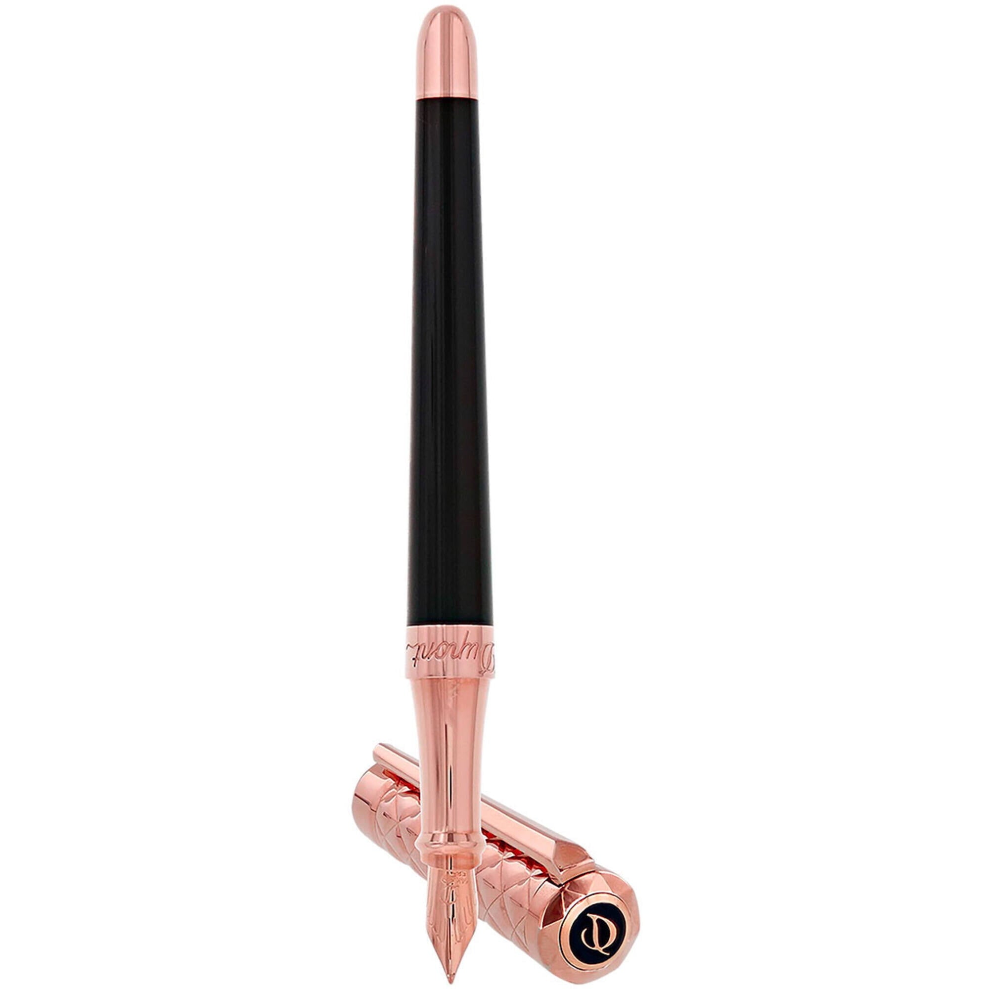 S.T. Dupont DP460601 Liberté Black and Rose Fountain Pen, Medium
