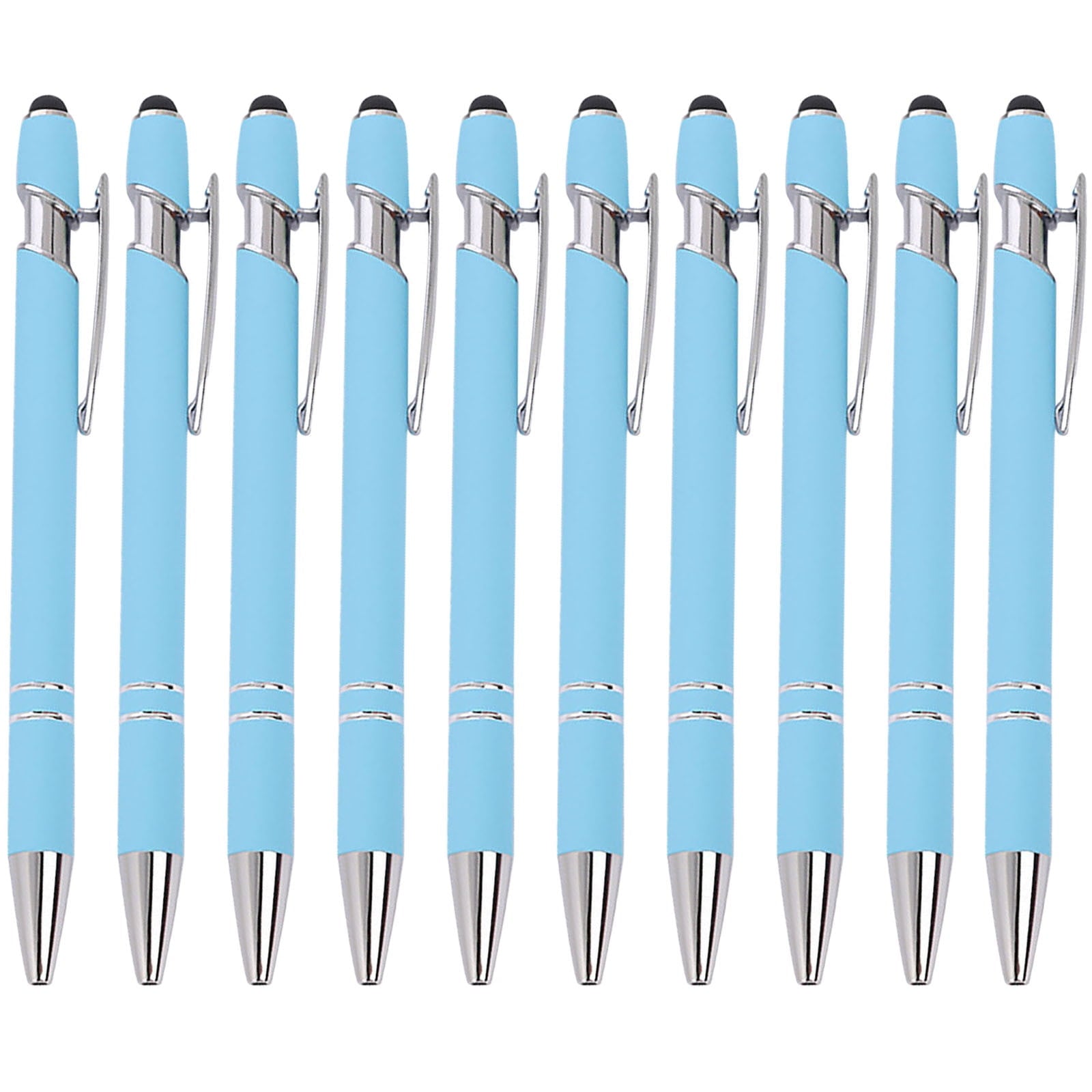 SLYNSHome 5Pcs Ballpoint Pen 2-in-1 Stylus Retractable Ballpoint Pen with Stylus tip, Metal Stylus Pen for Touch Screens Office Supplies - Coffee