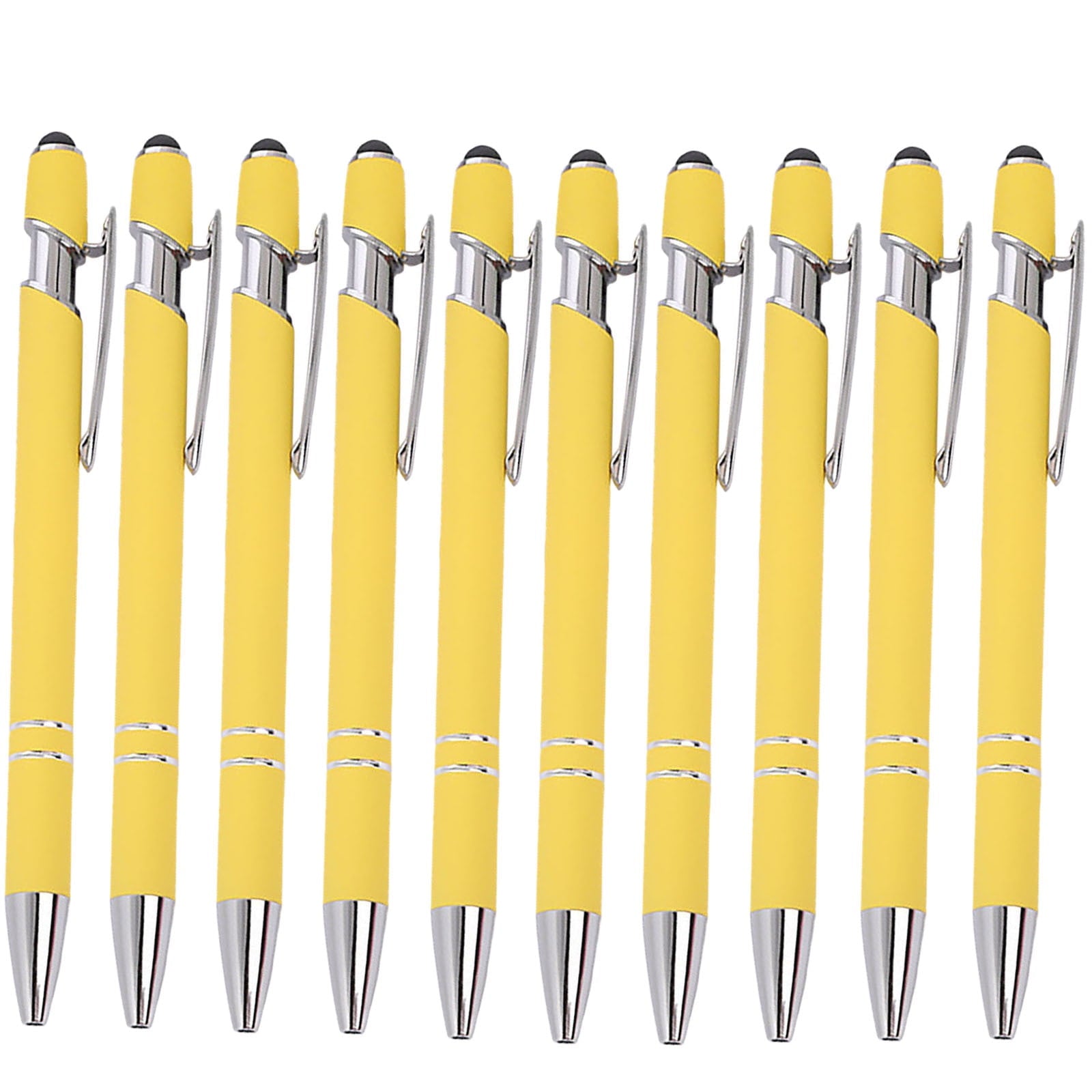 SLYNSHome 5Pcs Ballpoint Pen 2-in-1 Stylus Retractable Ballpoint Pen with Stylus tip, Metal Stylus Pen for Touch Screens Office Supplies - Coffee