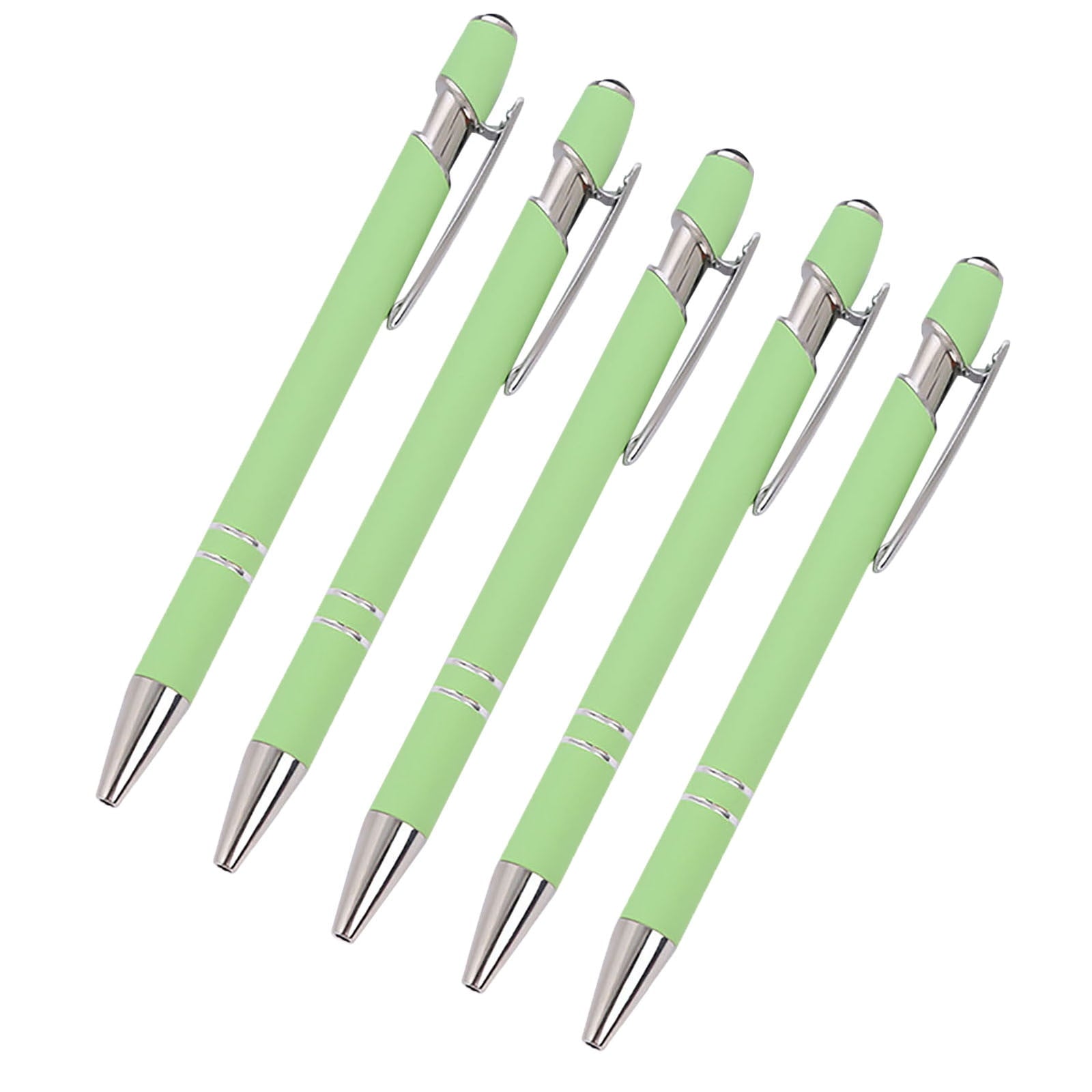 SLYNSHome 5Pcs Ballpoint Pen 2-in-1 Stylus Retractable Ballpoint Pen with Stylus tip, Metal Stylus Pen for Touch Screens Office Supplies - Coffee