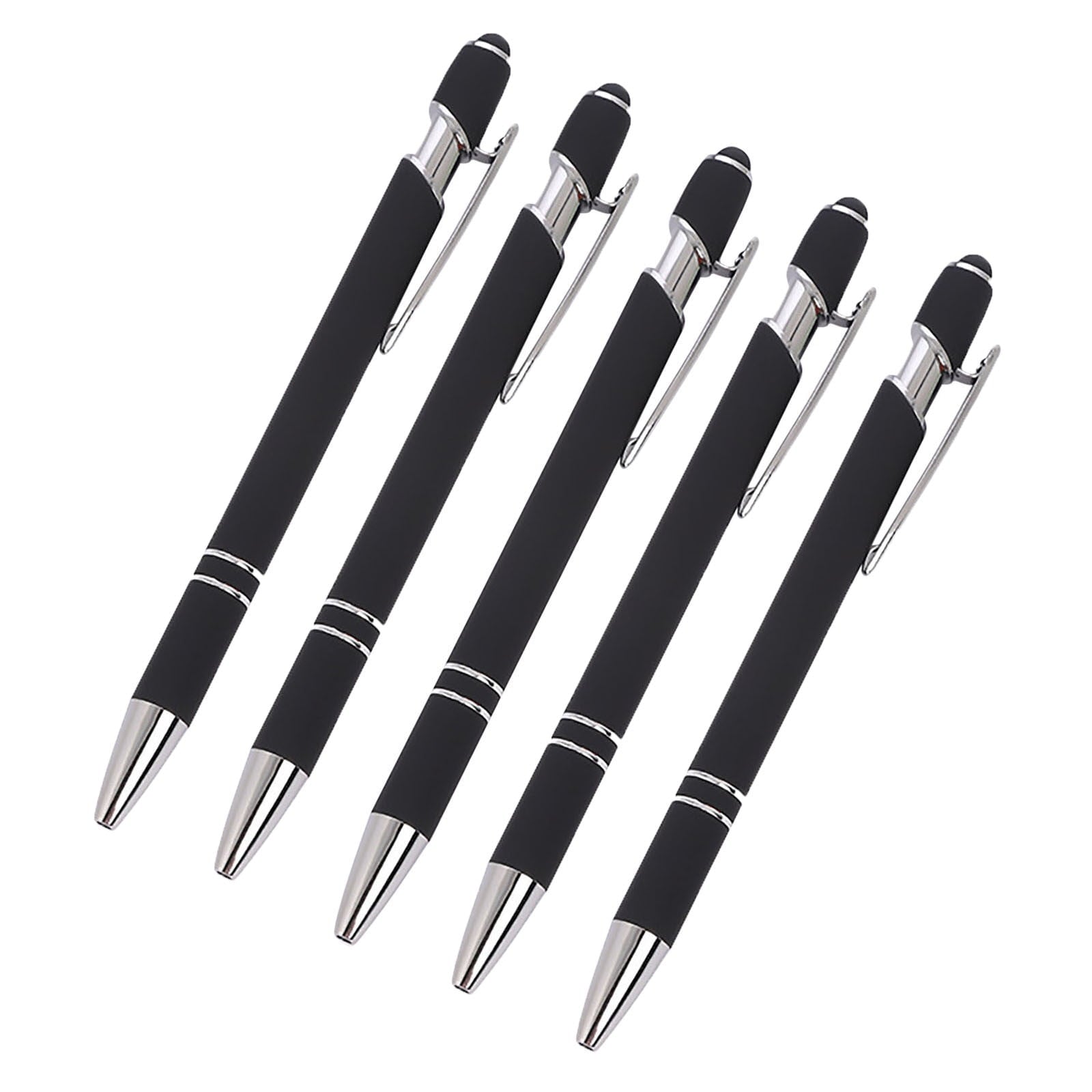 SLYNSHome 5Pcs Ballpoint Pen 2-in-1 Stylus Retractable Ballpoint Pen with Stylus tip, Metal Stylus Pen for Touch Screens Office Supplies - Coffee
