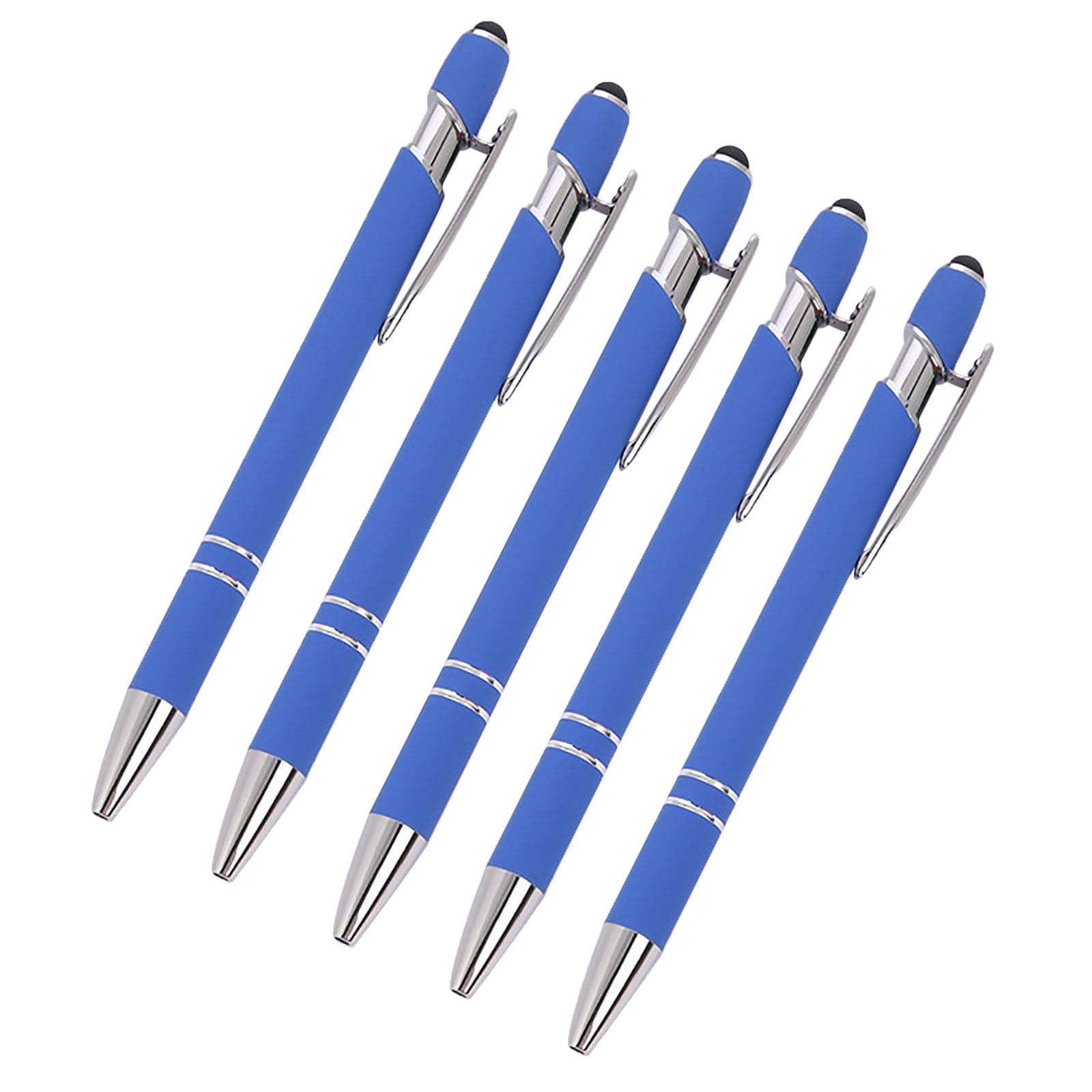 SLYNSHome 5Pcs Ballpoint Pen 2-in-1 Stylus Retractable Ballpoint Pen with Stylus tip, Metal Stylus Pen for Touch Screens Office Supplies - Coffee