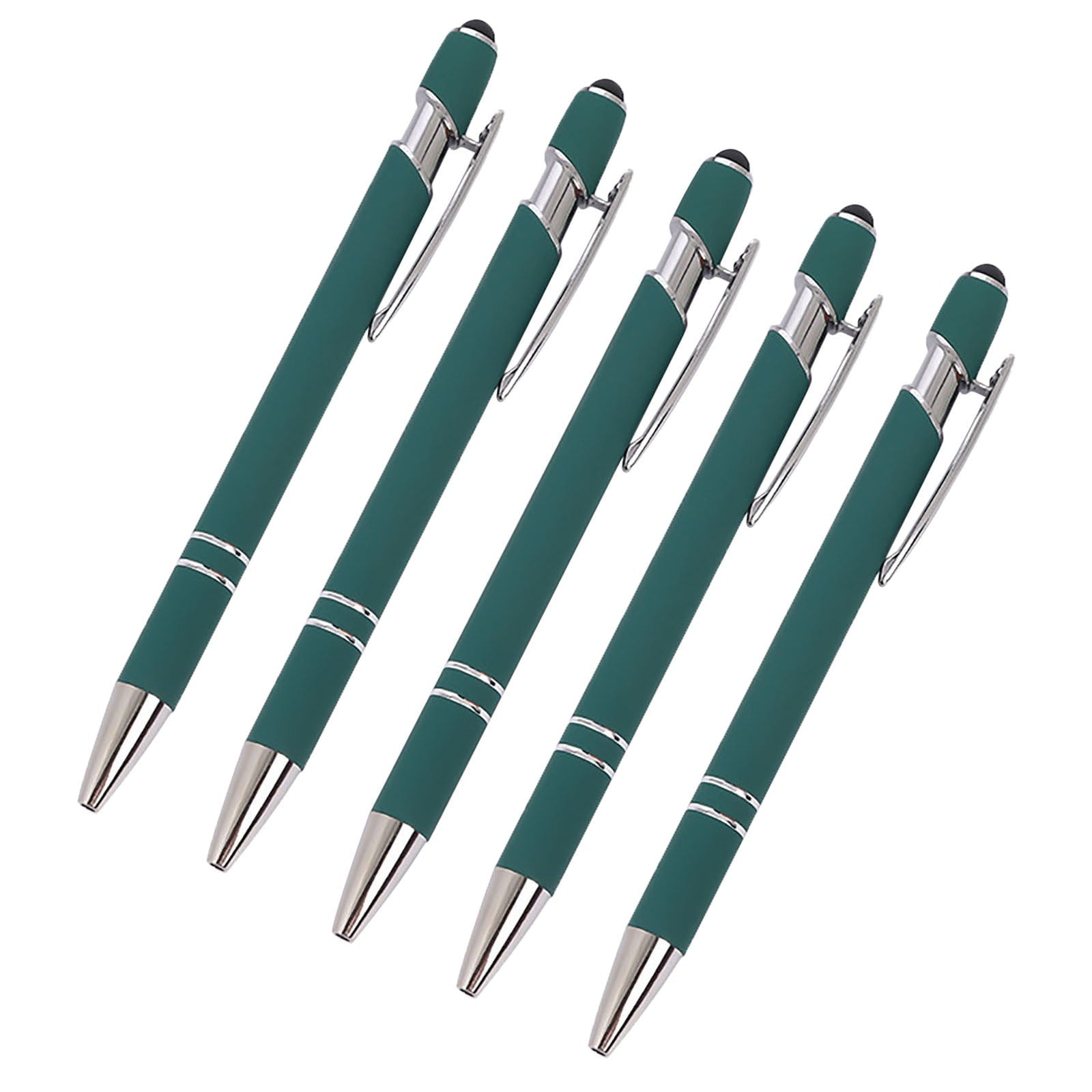 SLYNSHome 5Pcs Ballpoint Pen 2-in-1 Stylus Retractable Ballpoint Pen with Stylus tip, Metal Stylus Pen for Touch Screens Office Supplies - Coffee
