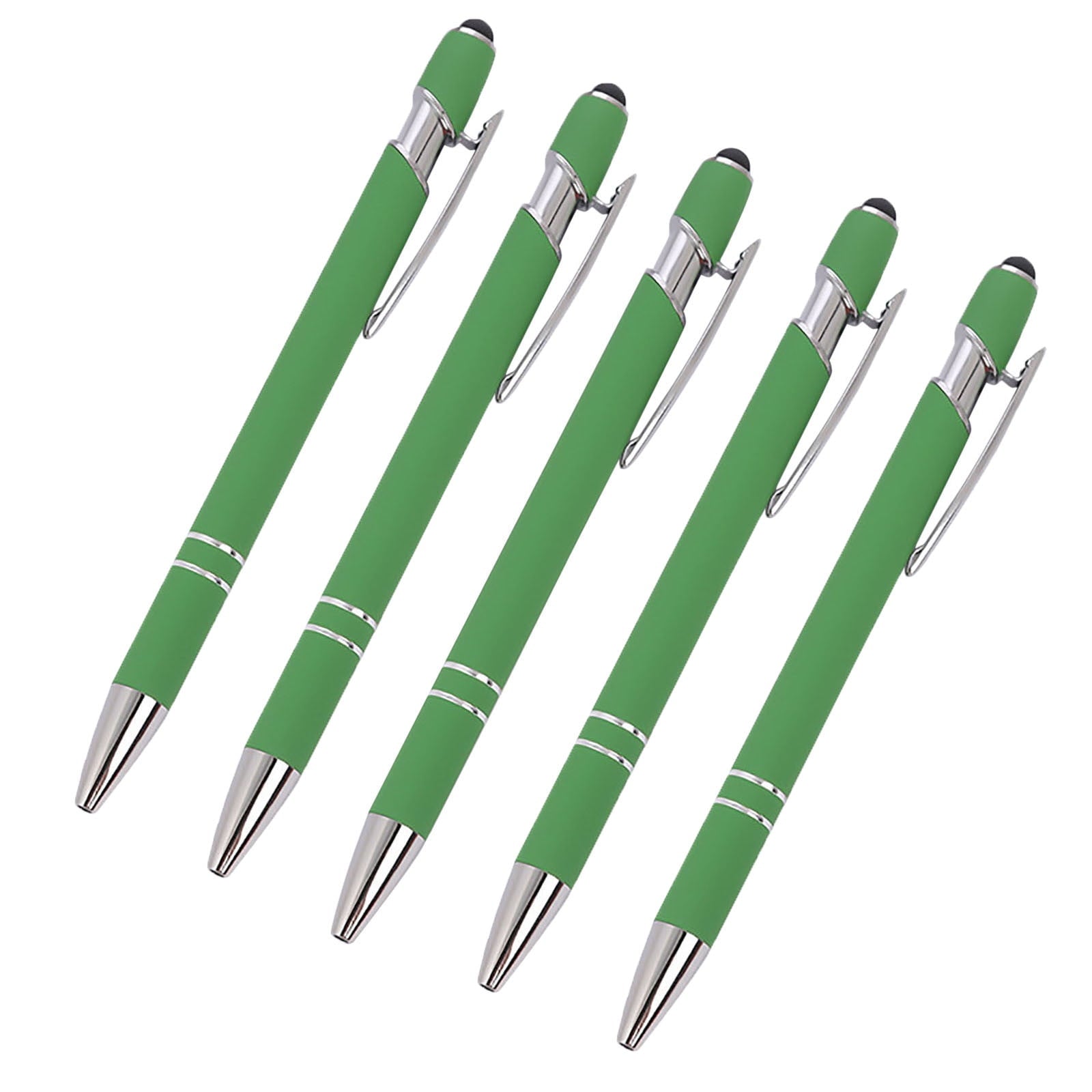 SLYNSHome 5Pcs Ballpoint Pen 2-in-1 Stylus Retractable Ballpoint Pen with Stylus tip, Metal Stylus Pen for Touch Screens Office Supplies - Coffee