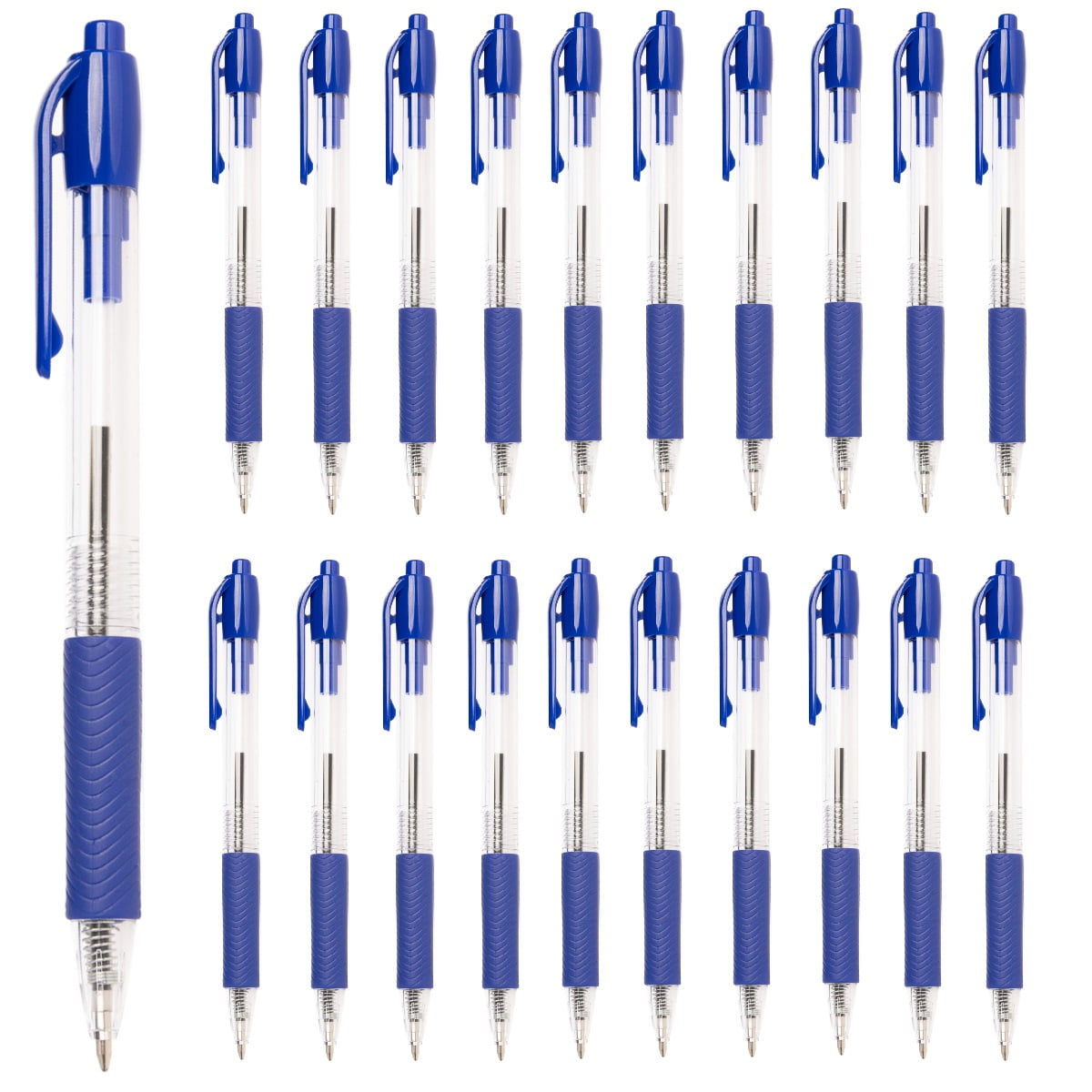 Simply Genius 20 Retractable Ballpoint Pens, Blue or Black Ink Medium Point