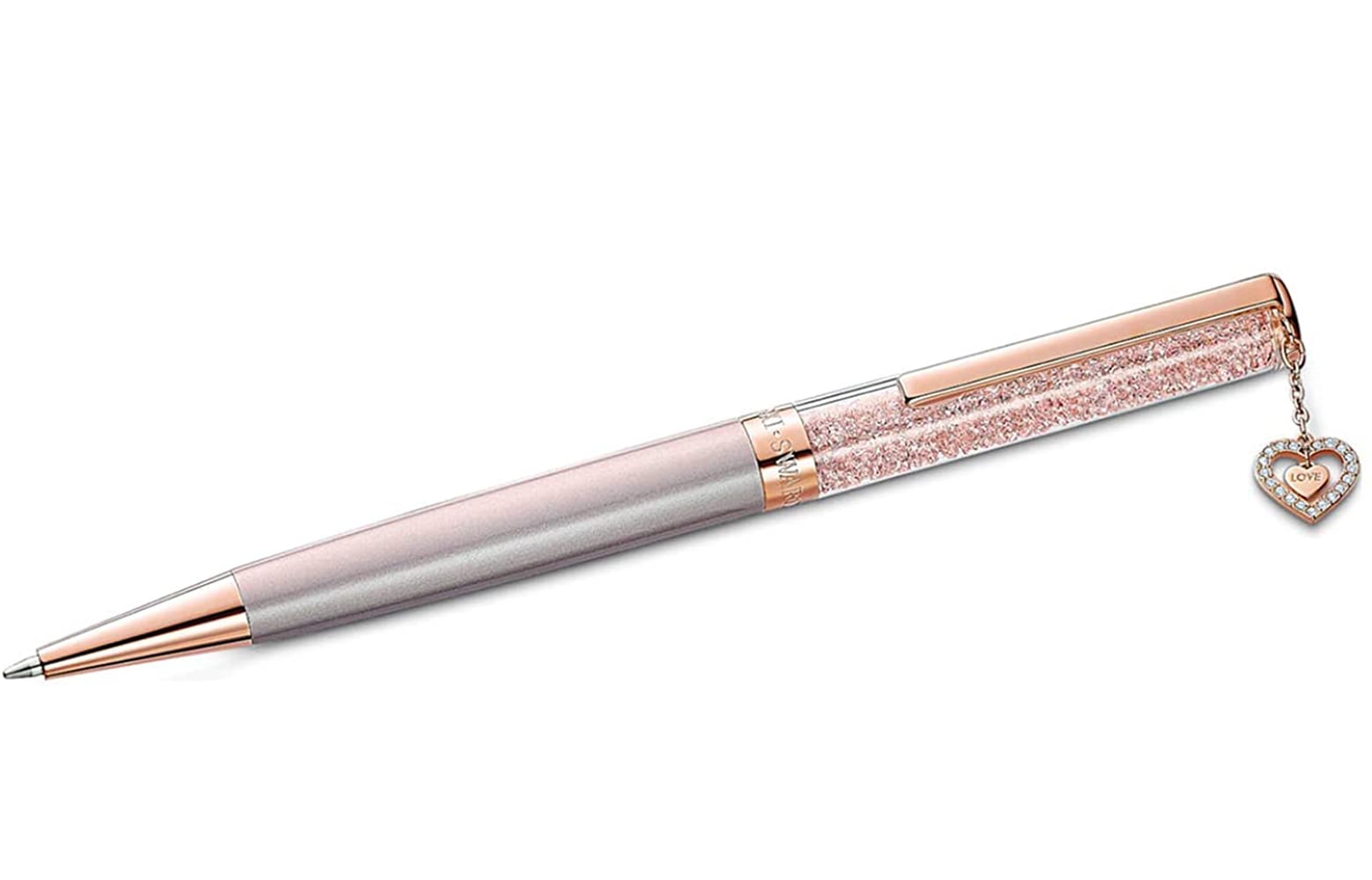 Swarovski Crystalline Heart Ballpoint Pen (White/Rose Gold Plated) 5527536