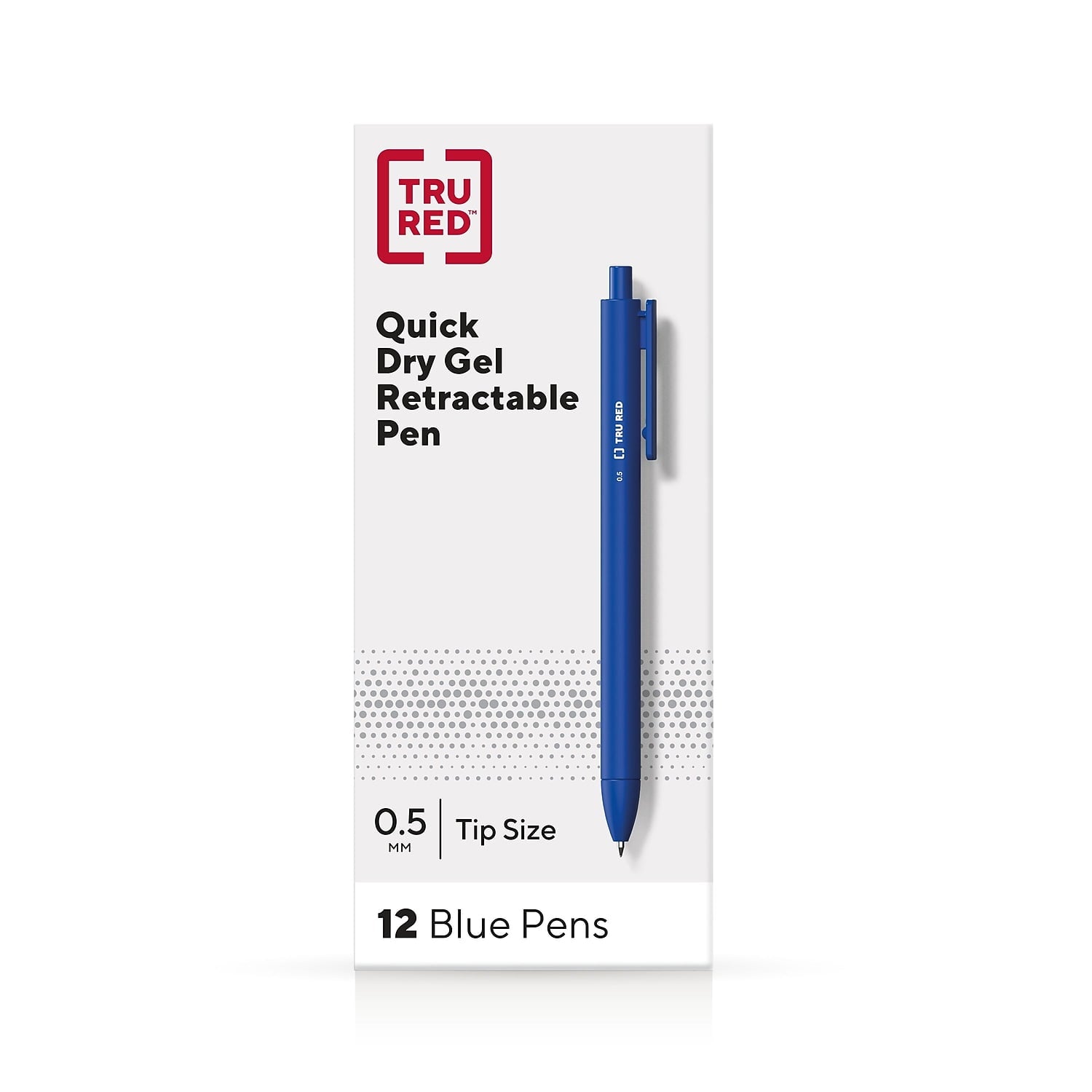 TRU RED Retractable Quick Dry Gel Pens Fine Point 0.5mm Blue DZ TR54490