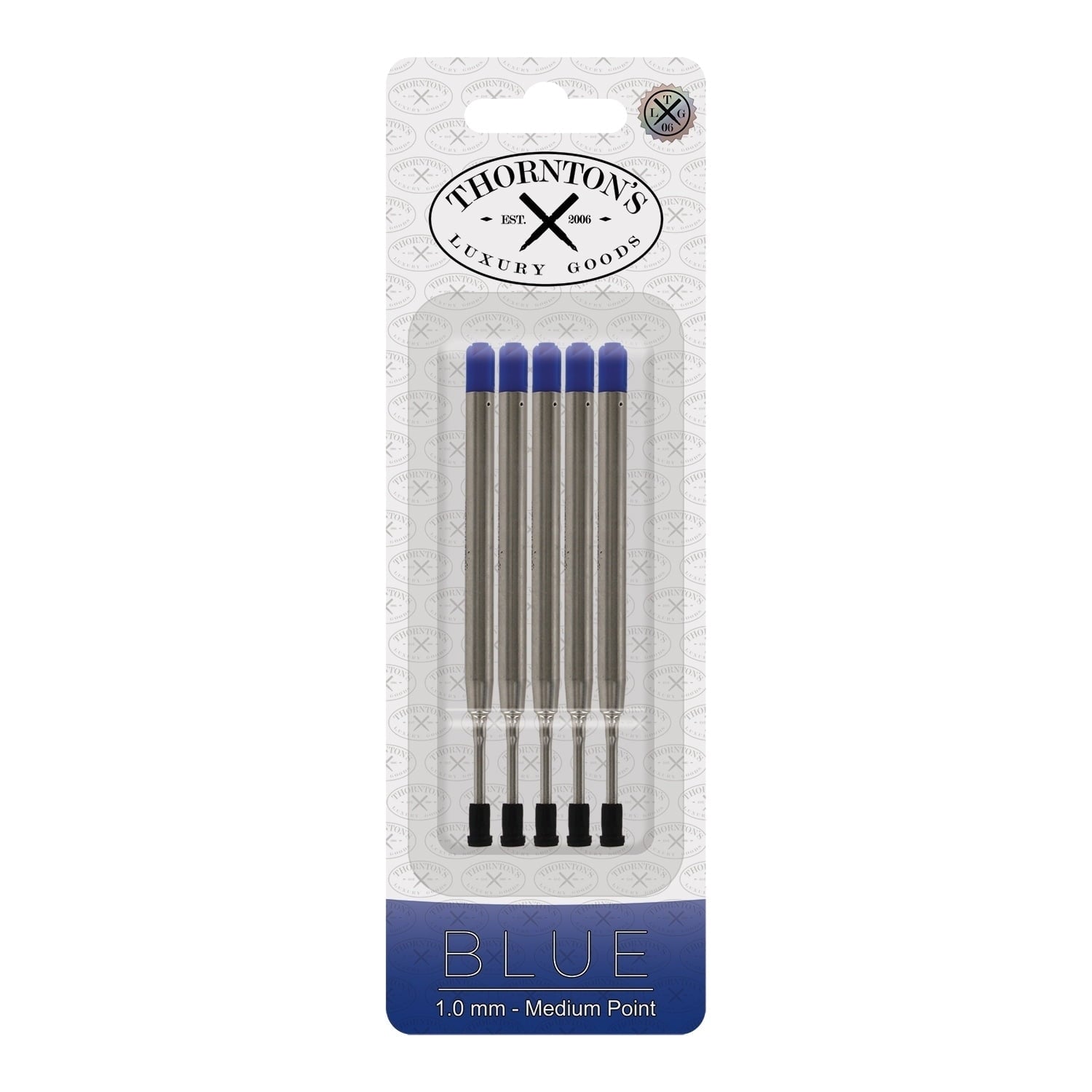 Thornton's Luxury Goods  Ballpoint Pen Refills to Fit Parker Style Ballpoint Pens(Pack of 5)